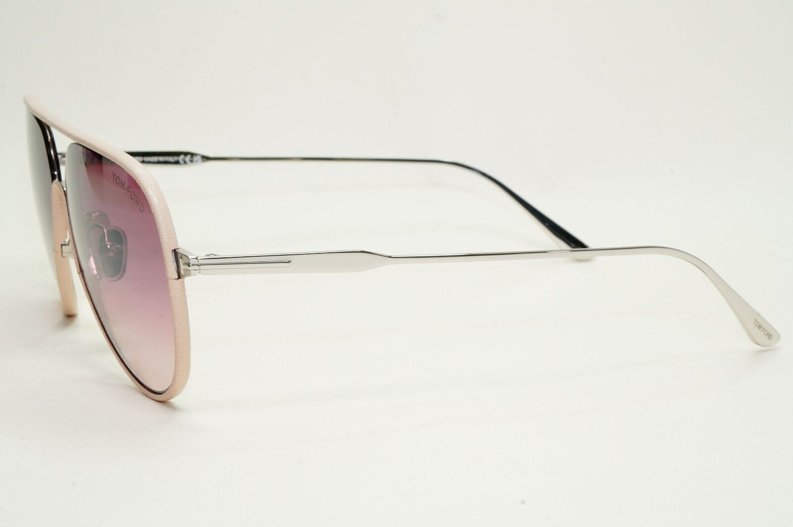 Tom Ford Sunglasses Jessie-02 Leather Pilot Silver Brown FT1016 TF 1016 18Z 60mm