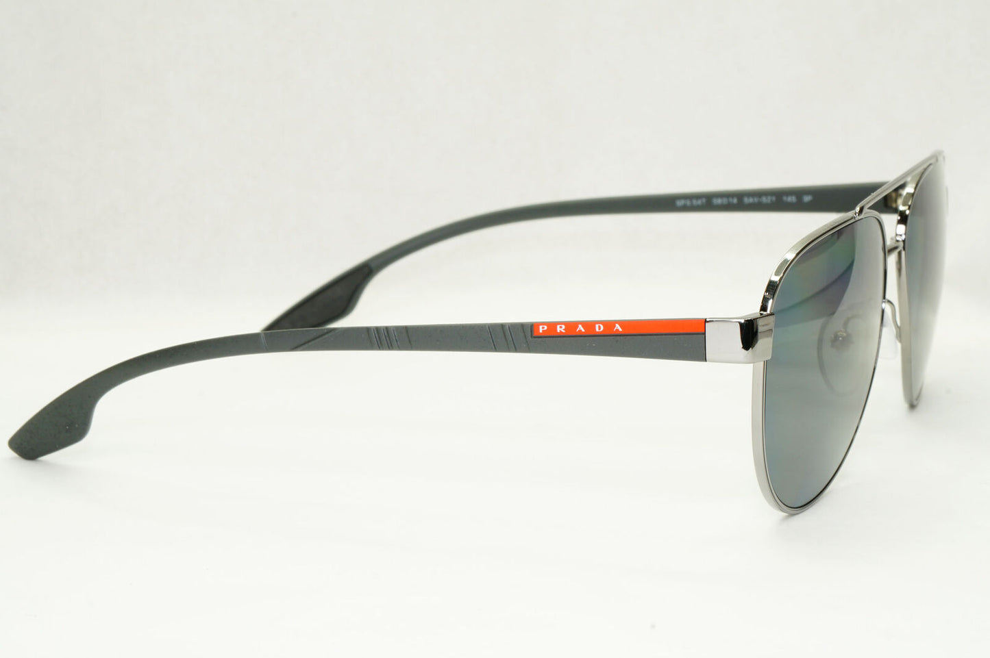 Prada Sunglasses Polarized Gunmetal Grey Pilot Metal PS54TS SPS 54T 5AV-5Z1 58mm