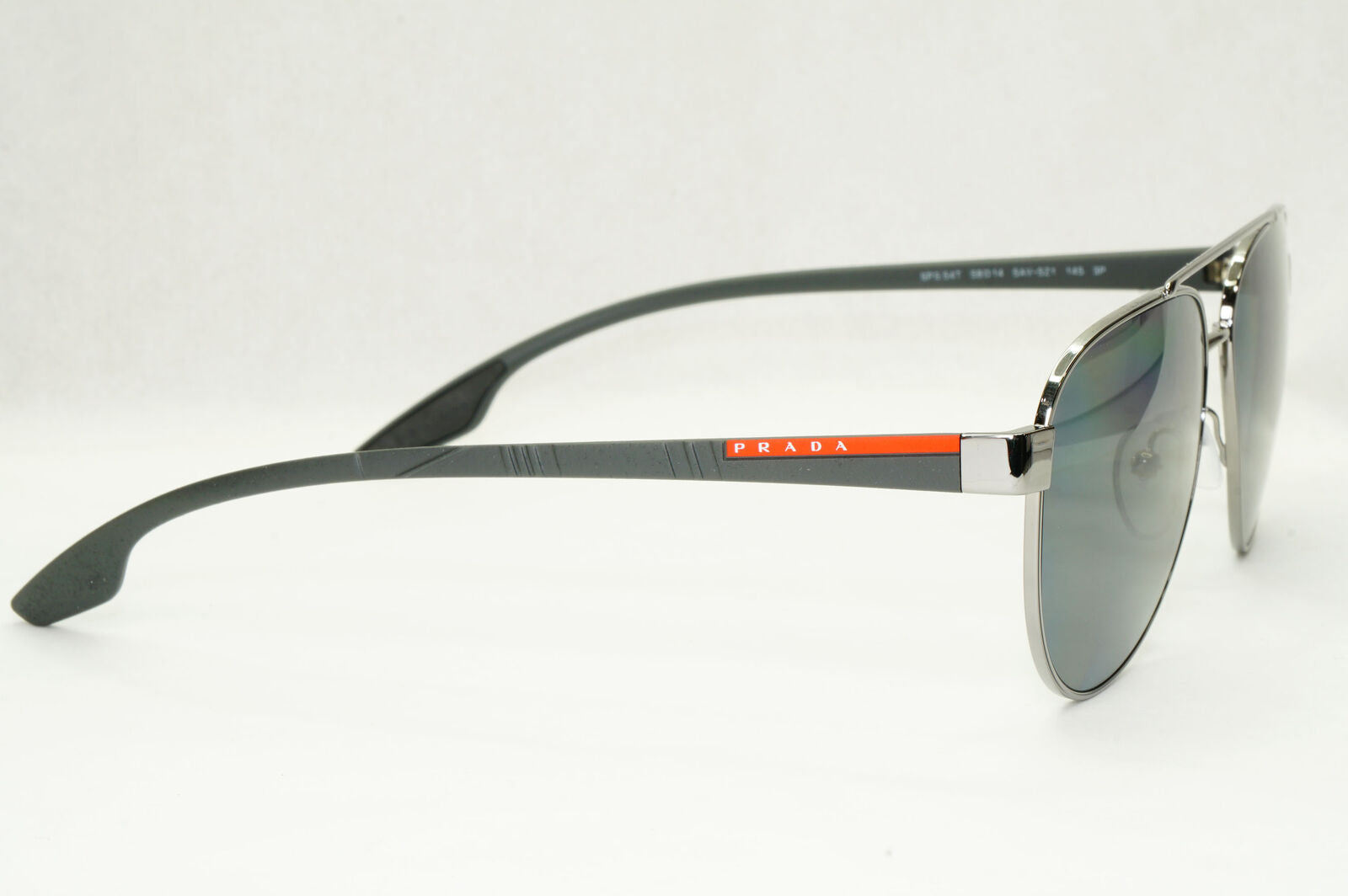 Prada Sunglasses Polarized Gunmetal Grey Pilot Metal PS54TS SPS 54T 5AV-5Z1 58mm