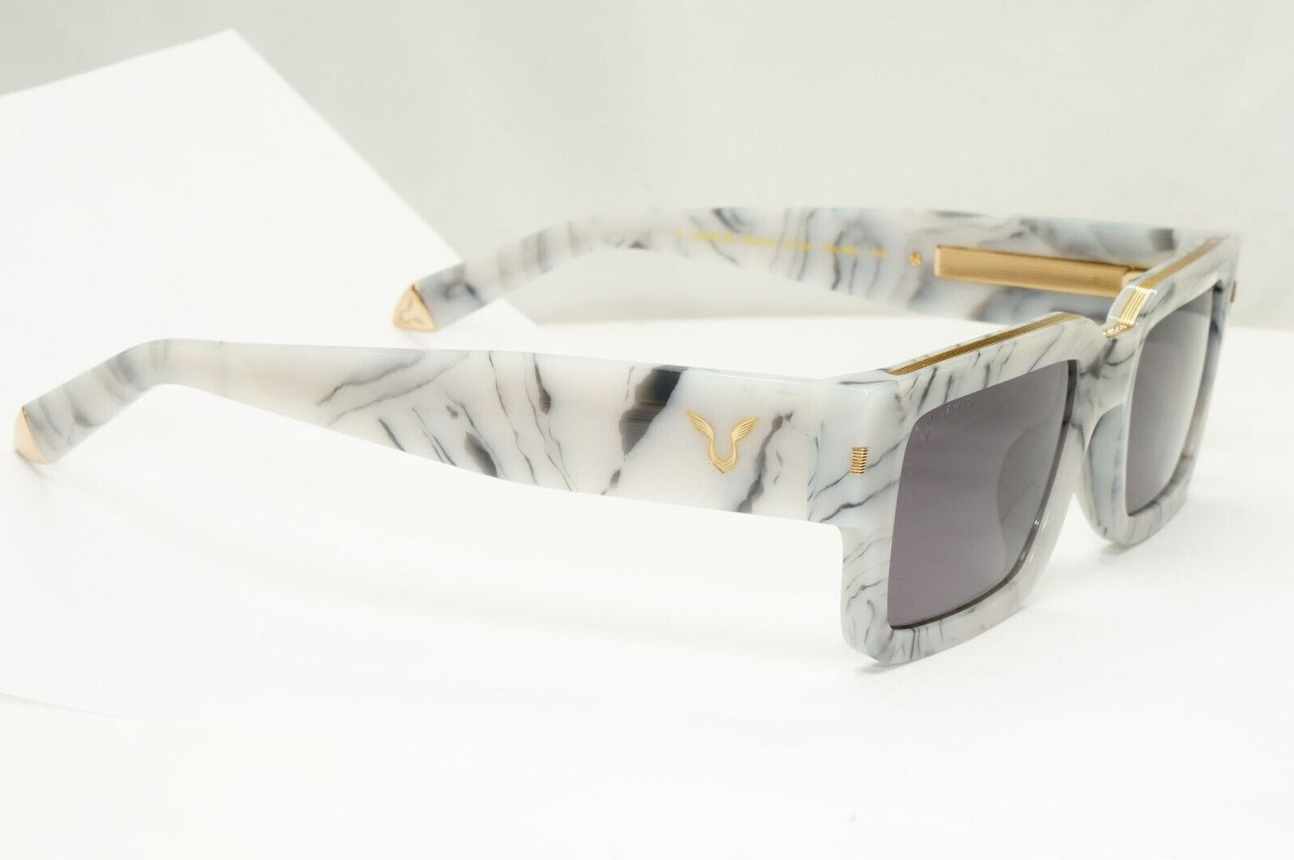 Police Lewis Hamilton F1 Sunglasses Grey Marble Square Gold SPL E14 COL 09YL