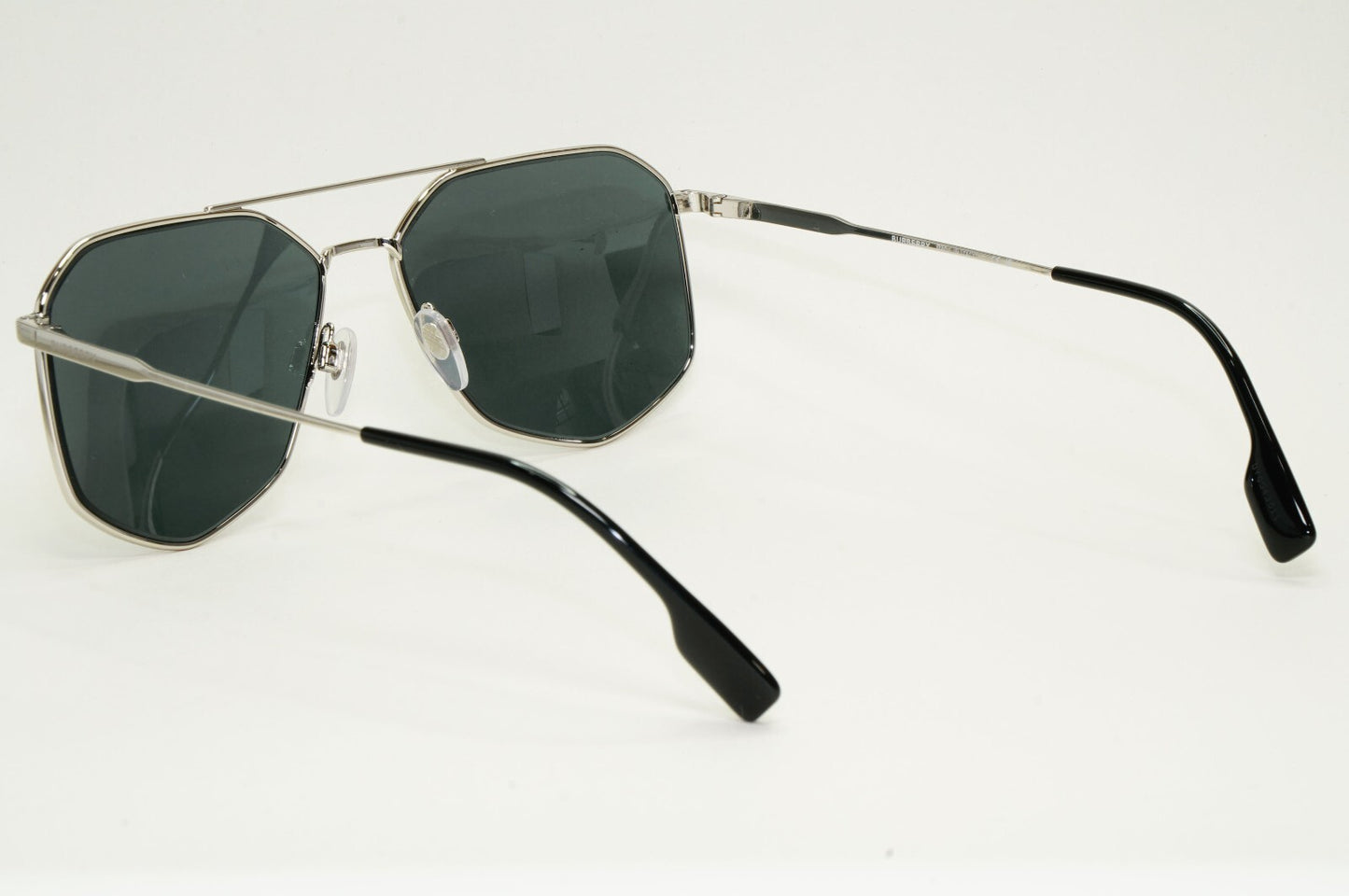 Burberry Sunglasses Silver Navigator Pilot Metal Ozwald BE 3139 1005/87 58mm [a]