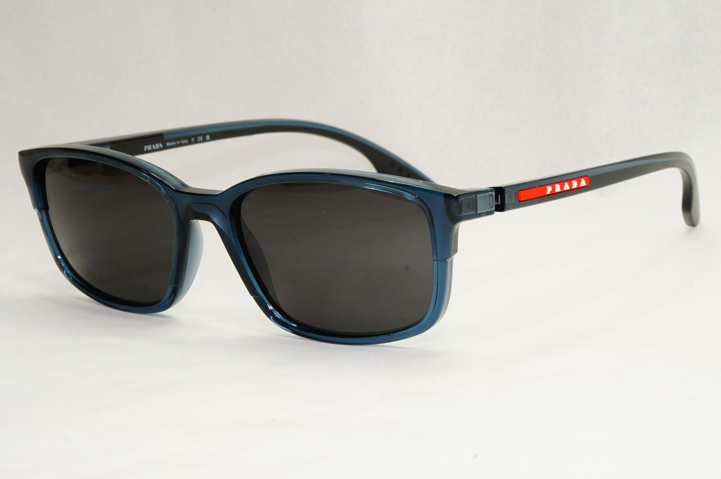 Prada Sunglasses Blue Transparent Black Square PS01PV VPS 01P CZH-1O1 54mm