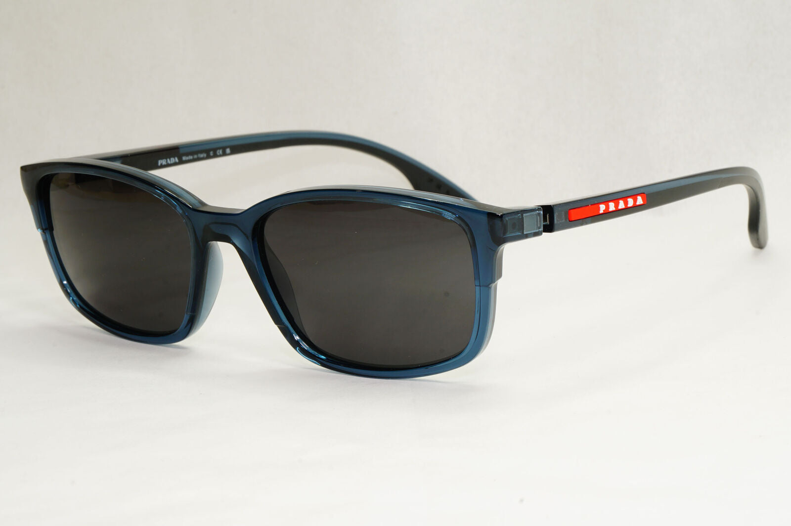 Prada Sunglasses Blue Transparent Black Square PS01PV VPS 01P CZH-1O1 54mm