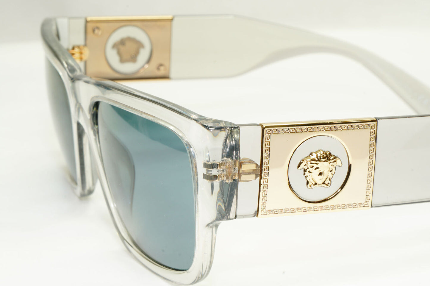 Versace Sunglasses Gold Medusa Crystal Grey Transparent Blue MOD VE 4406 5305/80