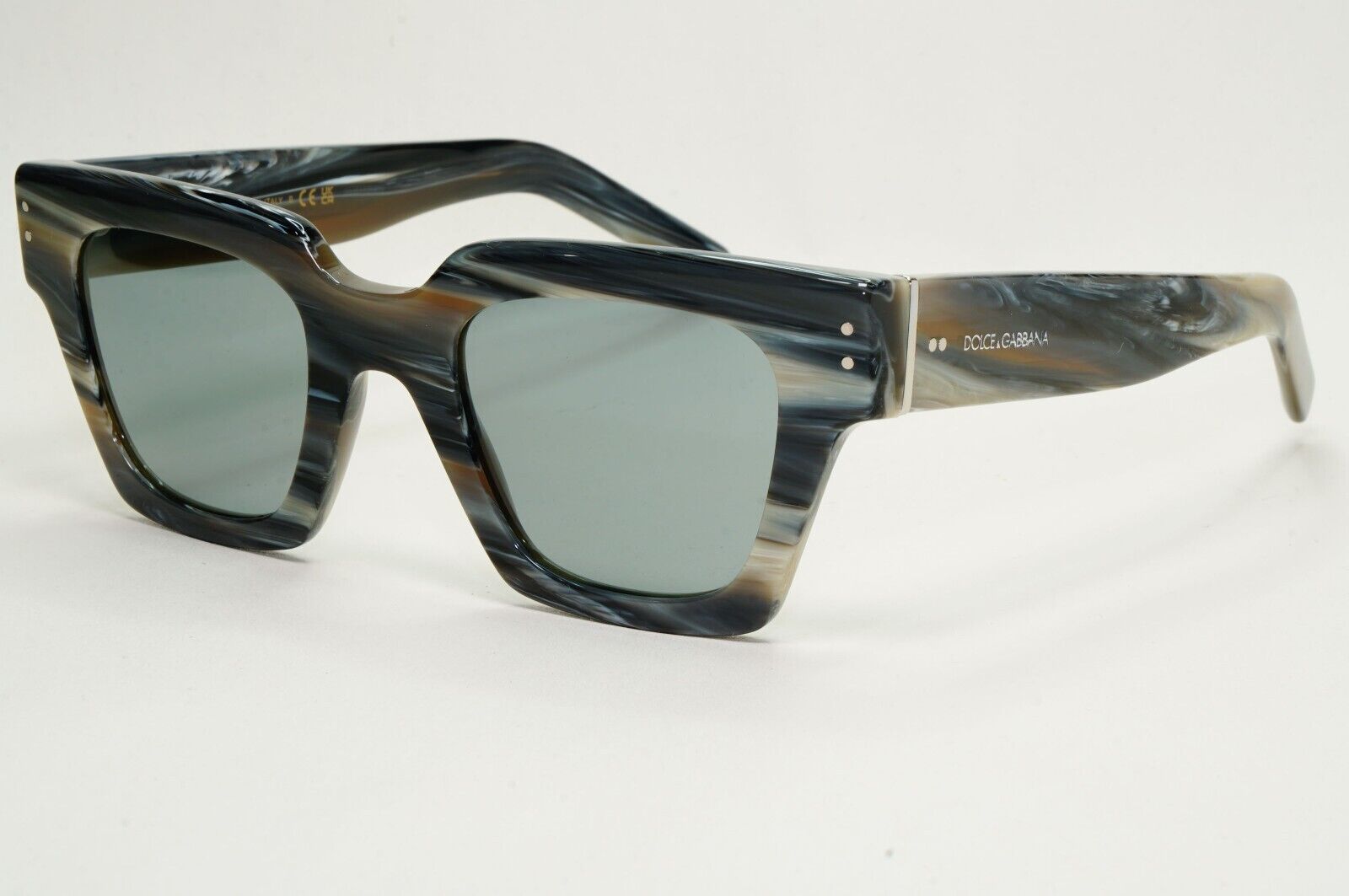 Dolce & Gabbana Grey Horn Marble Square Sunglasses DG 4413 3390/87 48mm