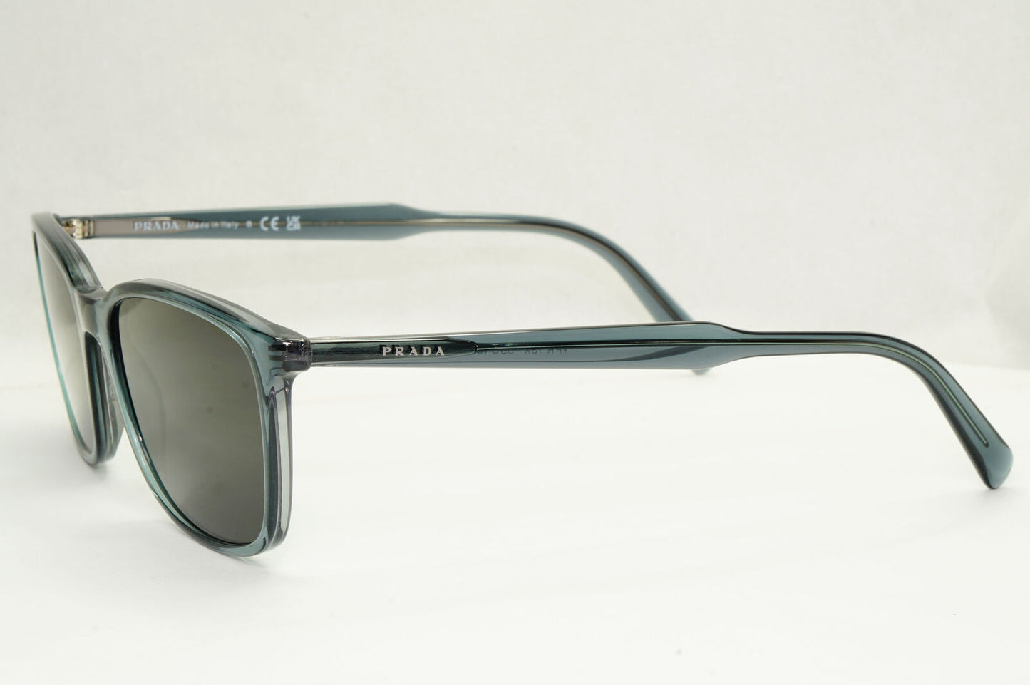 Prada Sunglasses Grey Light Blue Black Square PR13XV VPR 13X 01G-1O1 55mm