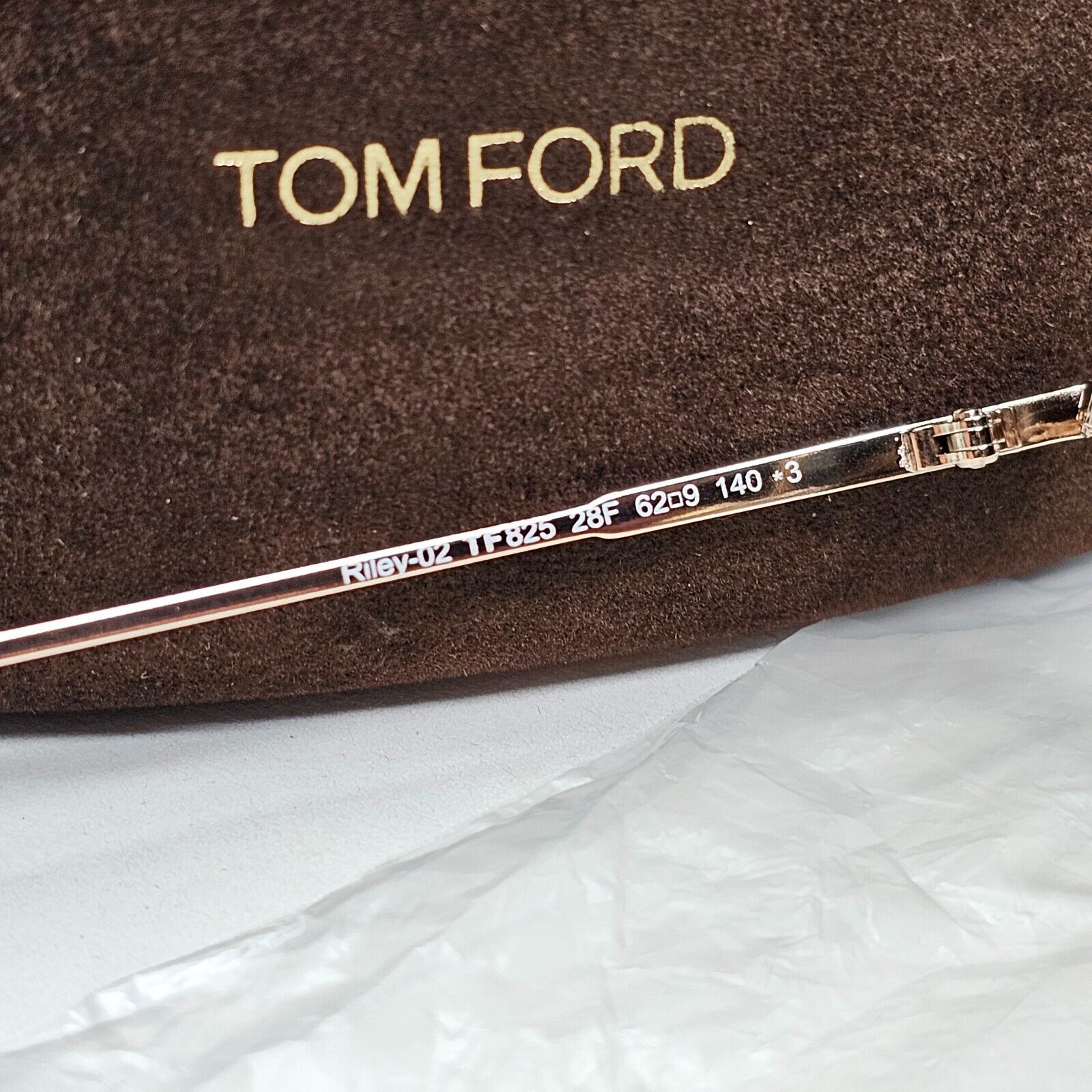 Tom Ford Sunglasses Riley-02 Gold Pilot Brown Gradient Metal FT0825 TF 825 28F
