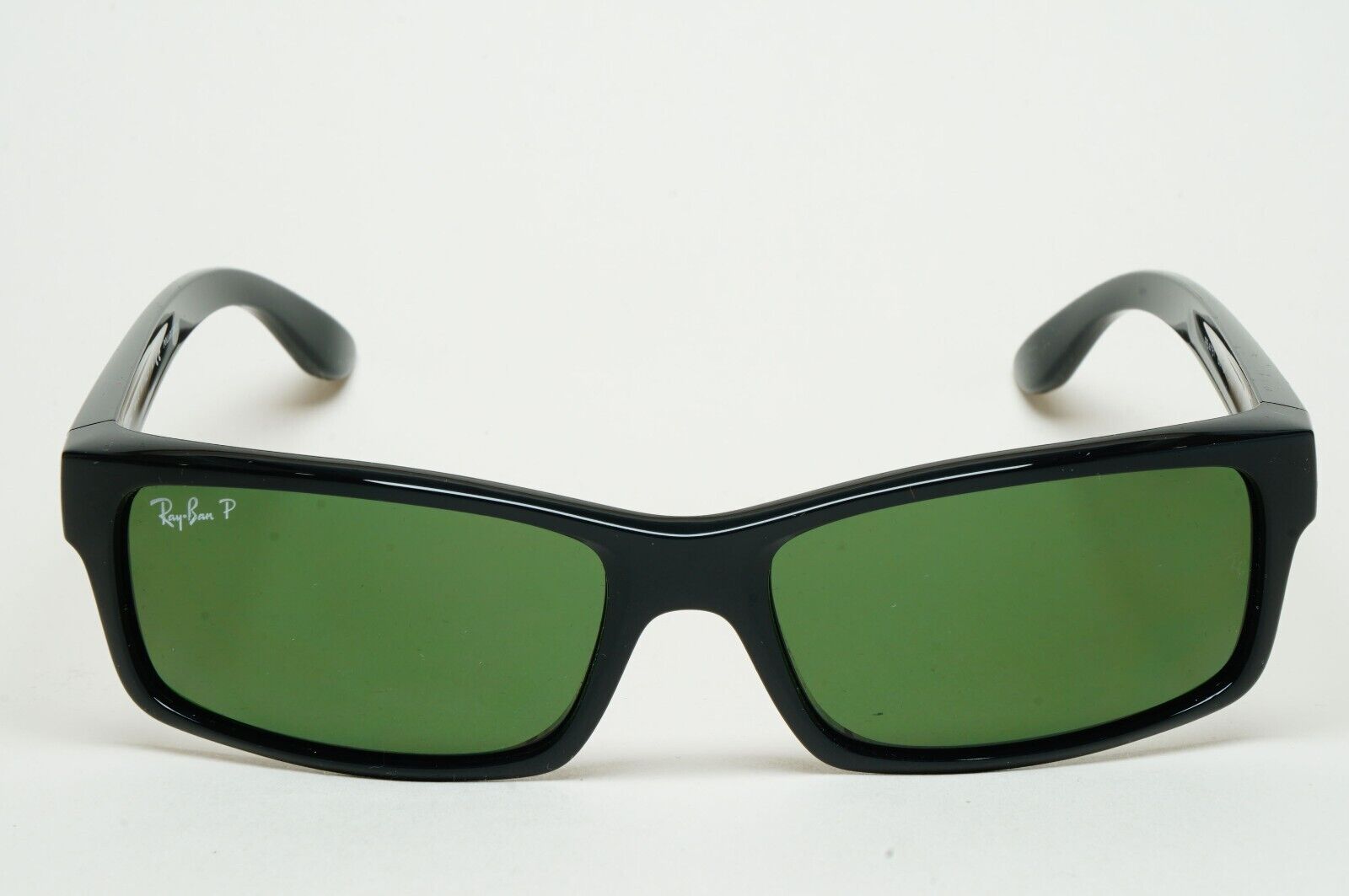 Ray-Ban Sunglasses Polarised Black Rectangle Green Square RB 4151 601/2P 59mm