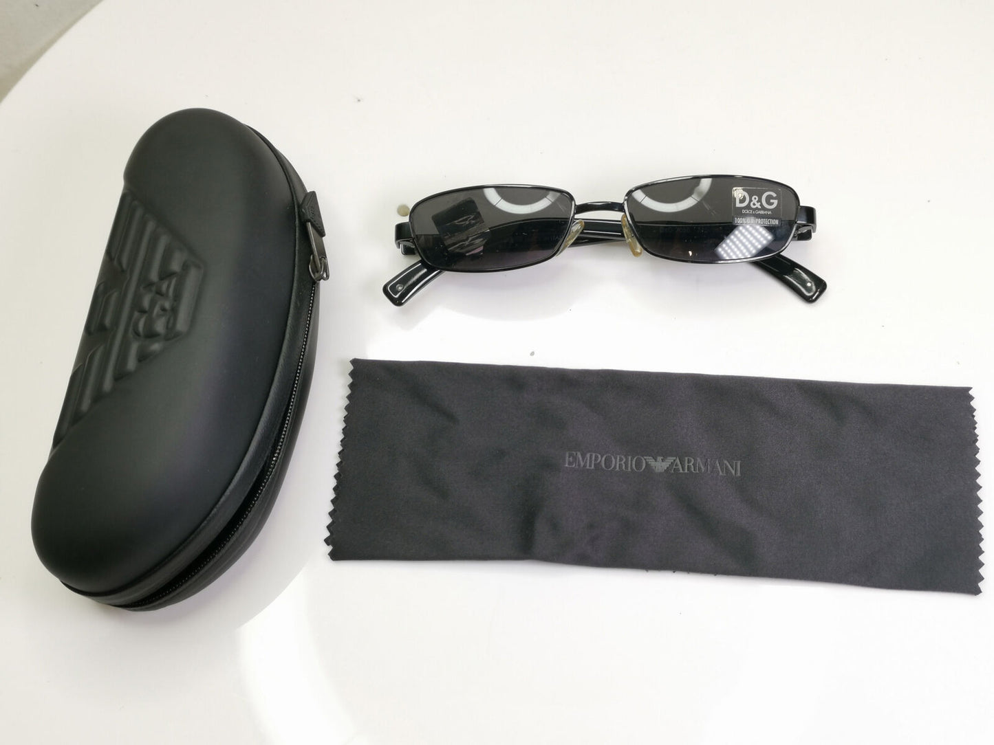 Authentic DOLCE & GABBANA Mens Vintage Sunglasses White D&G 2068 715 30780