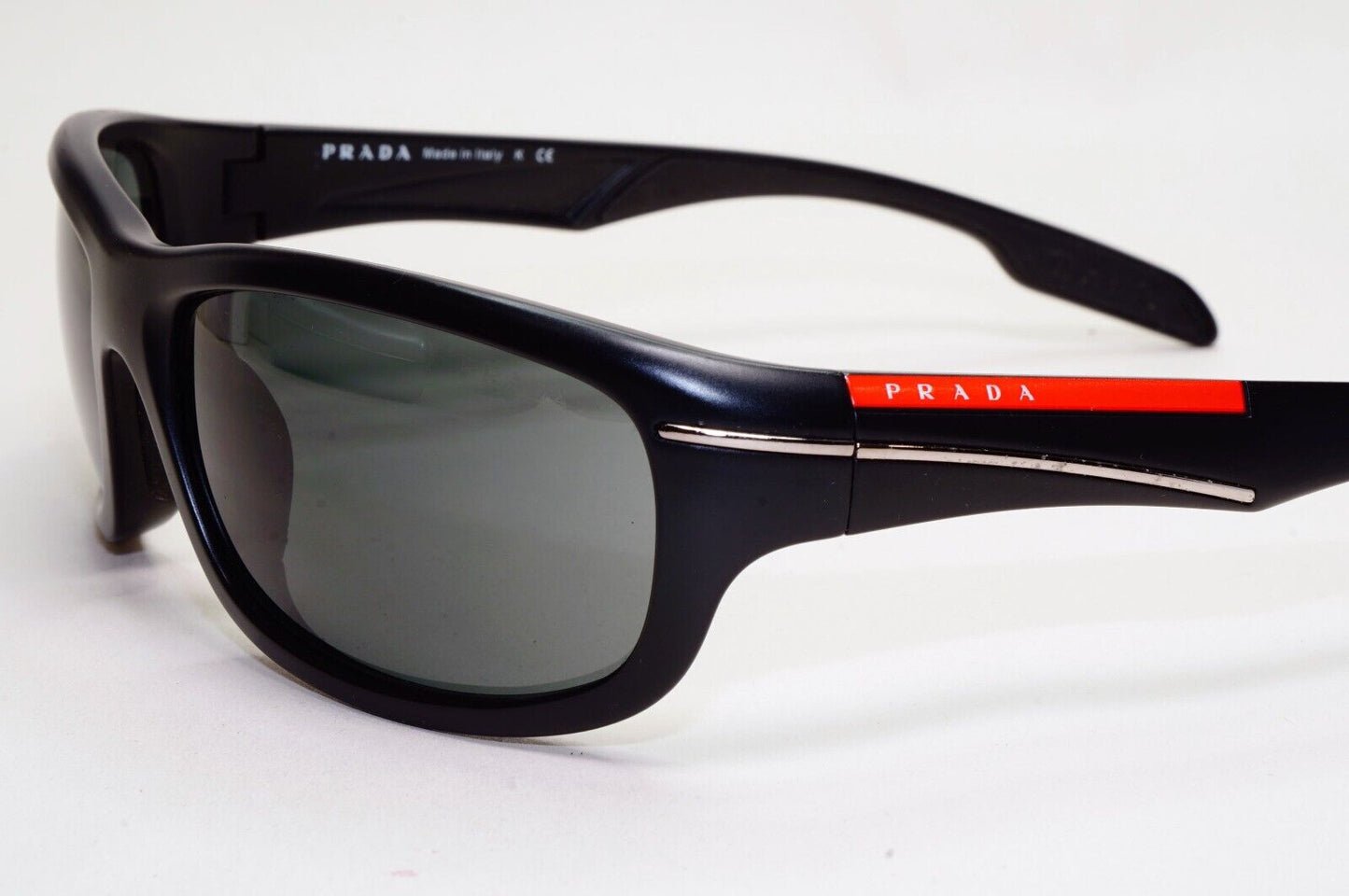 Prada Sunglasses 2011 Vintage Black Grey Wrap PS02NS SPS 02N 1BO-1A1 061024