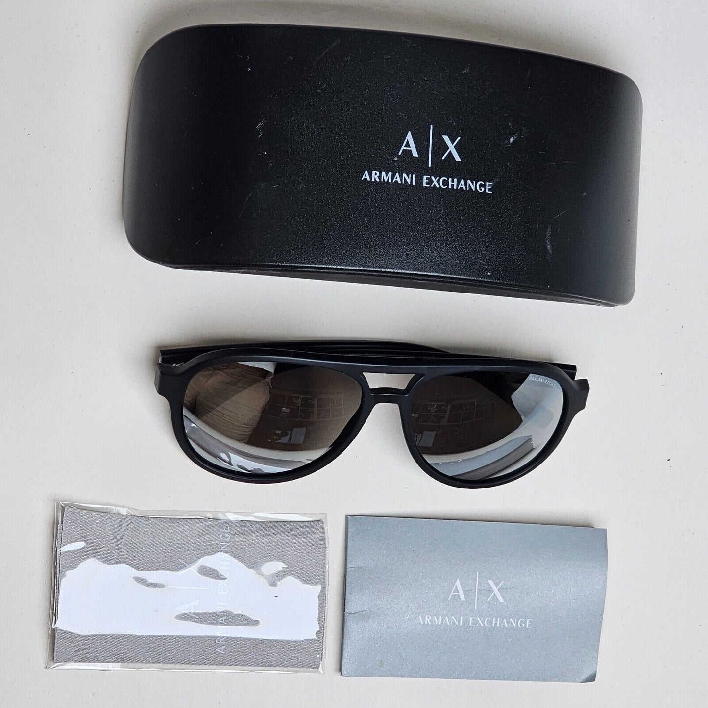 Armani Exchange Sunglasses 2015 Black Polarized Silver AX 4055 8078/Z3 221124