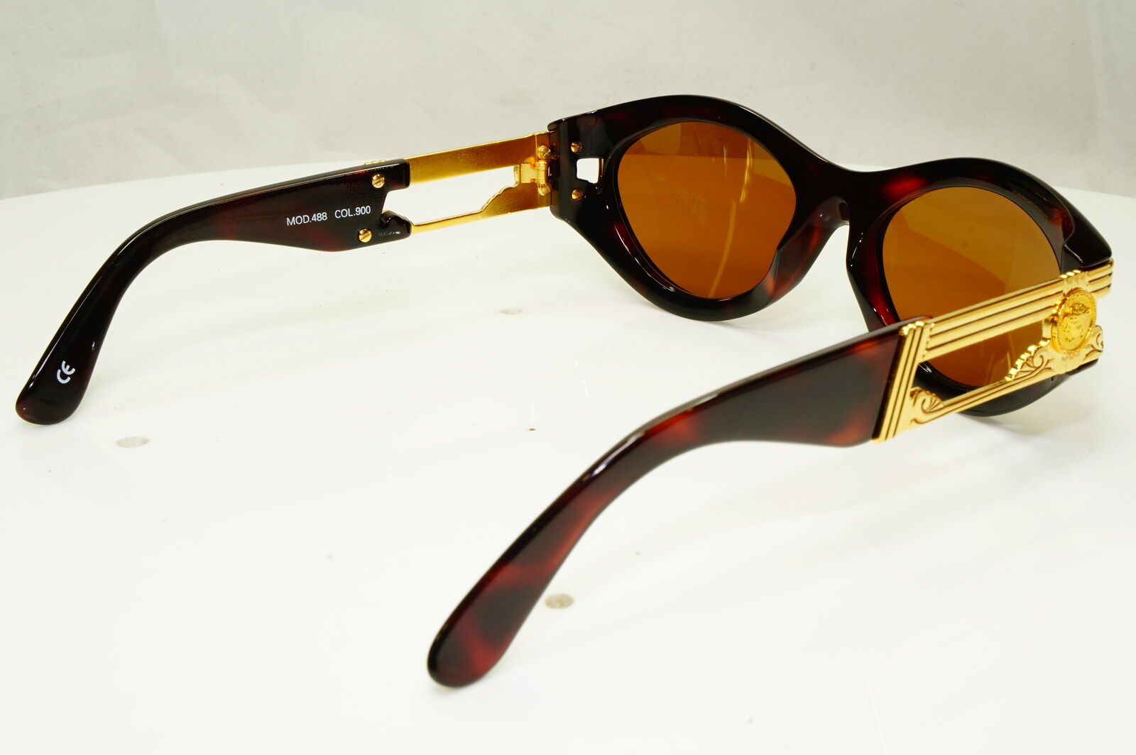 Gianni Versace 1996 Mens Vintage Gold Medusa Biggie Sunglasses MOD 488 COL 900