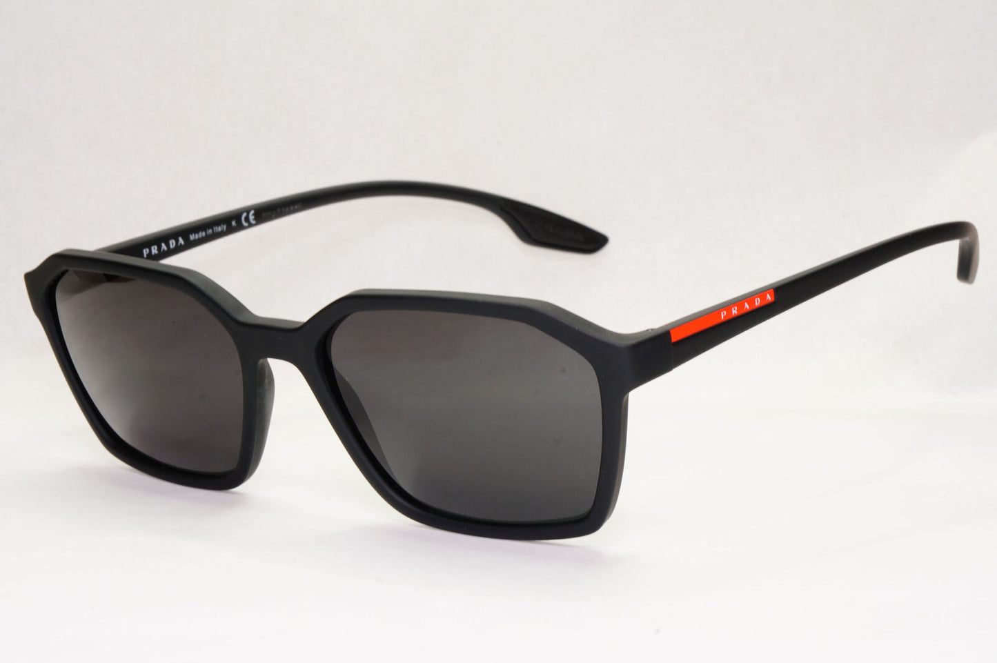 Prada Sunglasses Black Matte Square Angular PS02MV VPS 02M DG0-1O1 55mm