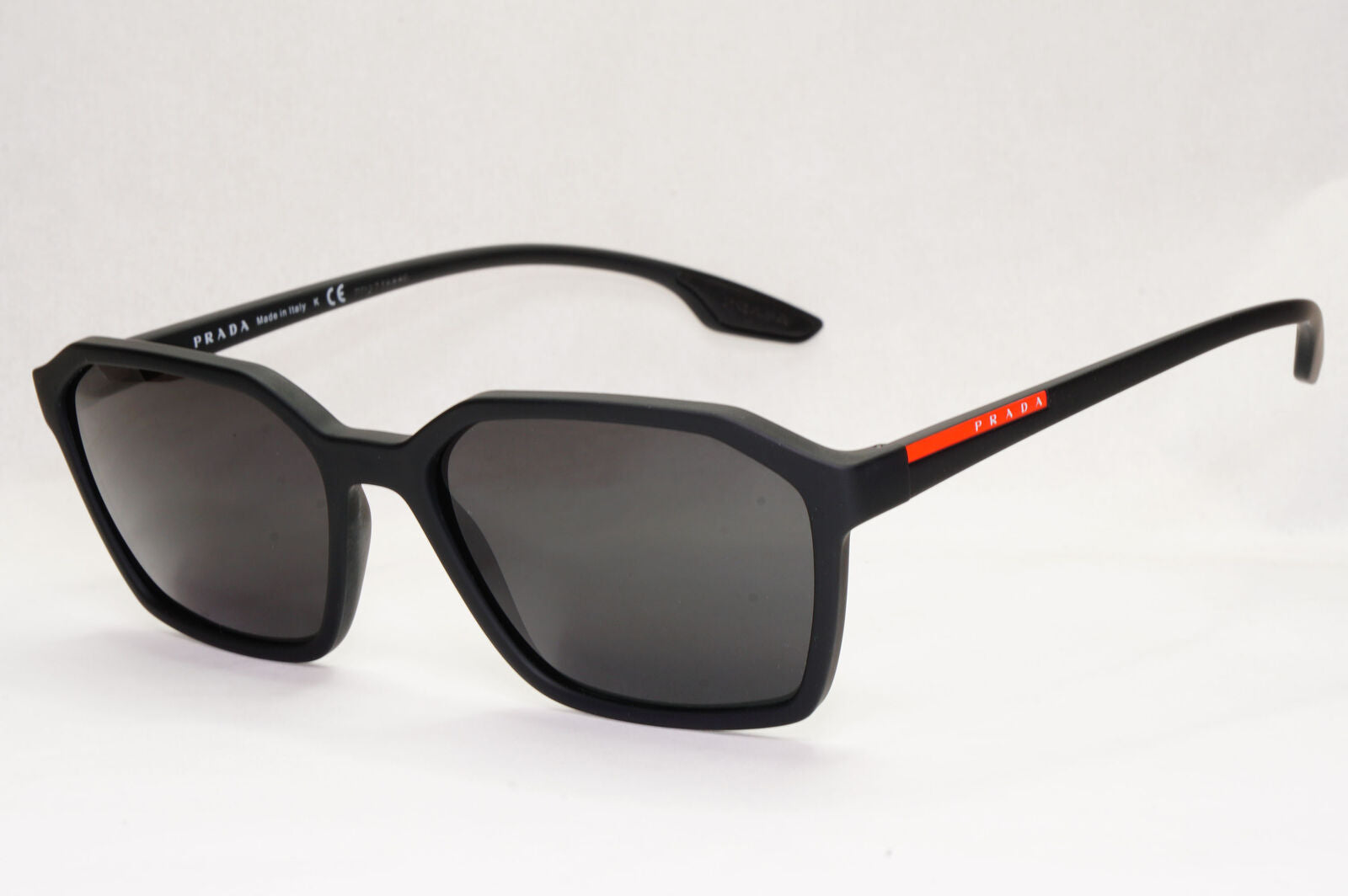 Prada Sunglasses Black Matte Square Angular PS02MV VPS 02M DG0-1O1 55mm