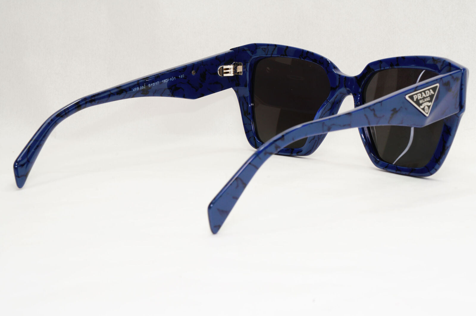 Prada Sunglasses Blue Black Triangle Symbole Marble PR09ZV VPR 09Z 18D-1O1 51mm