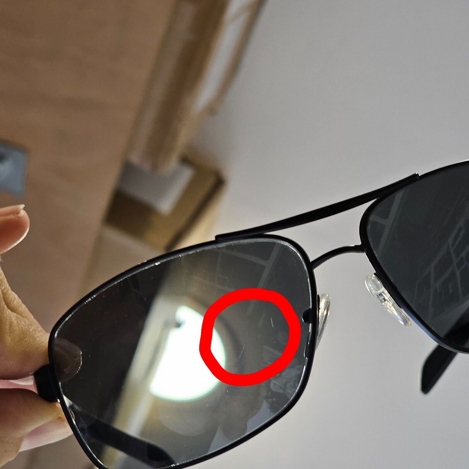 Prada Sunglasses Black Square Square Metal Sport Red Stripe SPS 54I 1BO-1A1 [C]