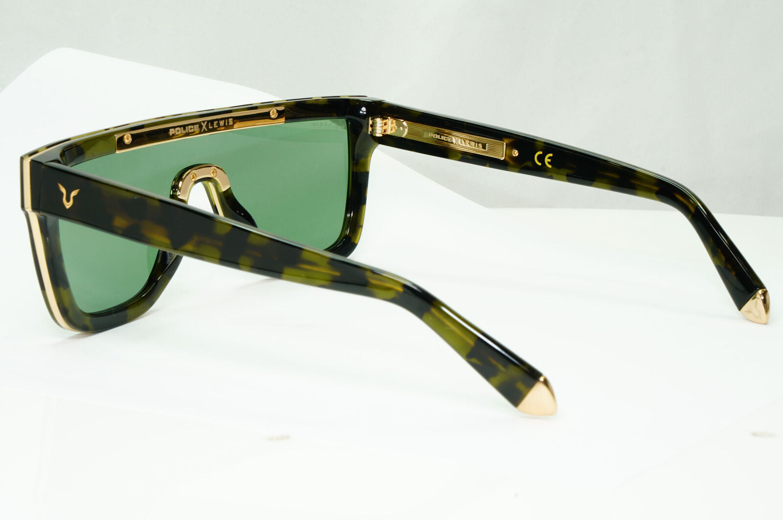 Police Lewis Hamilton F1 Sunglasses Brown Green Tortoise Shield SPL C46 COL VANG