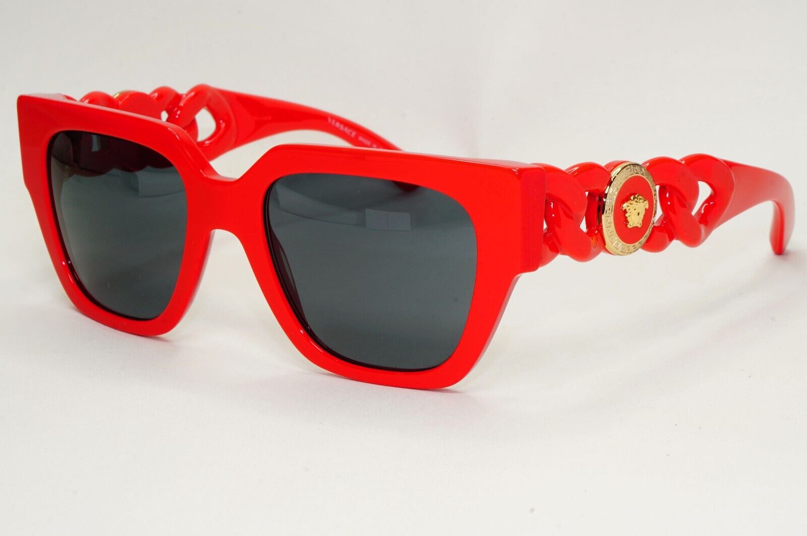 Versace Sunglasses Chain Red Gold Medusa Square MOD VE 4409 5065/87 53mm