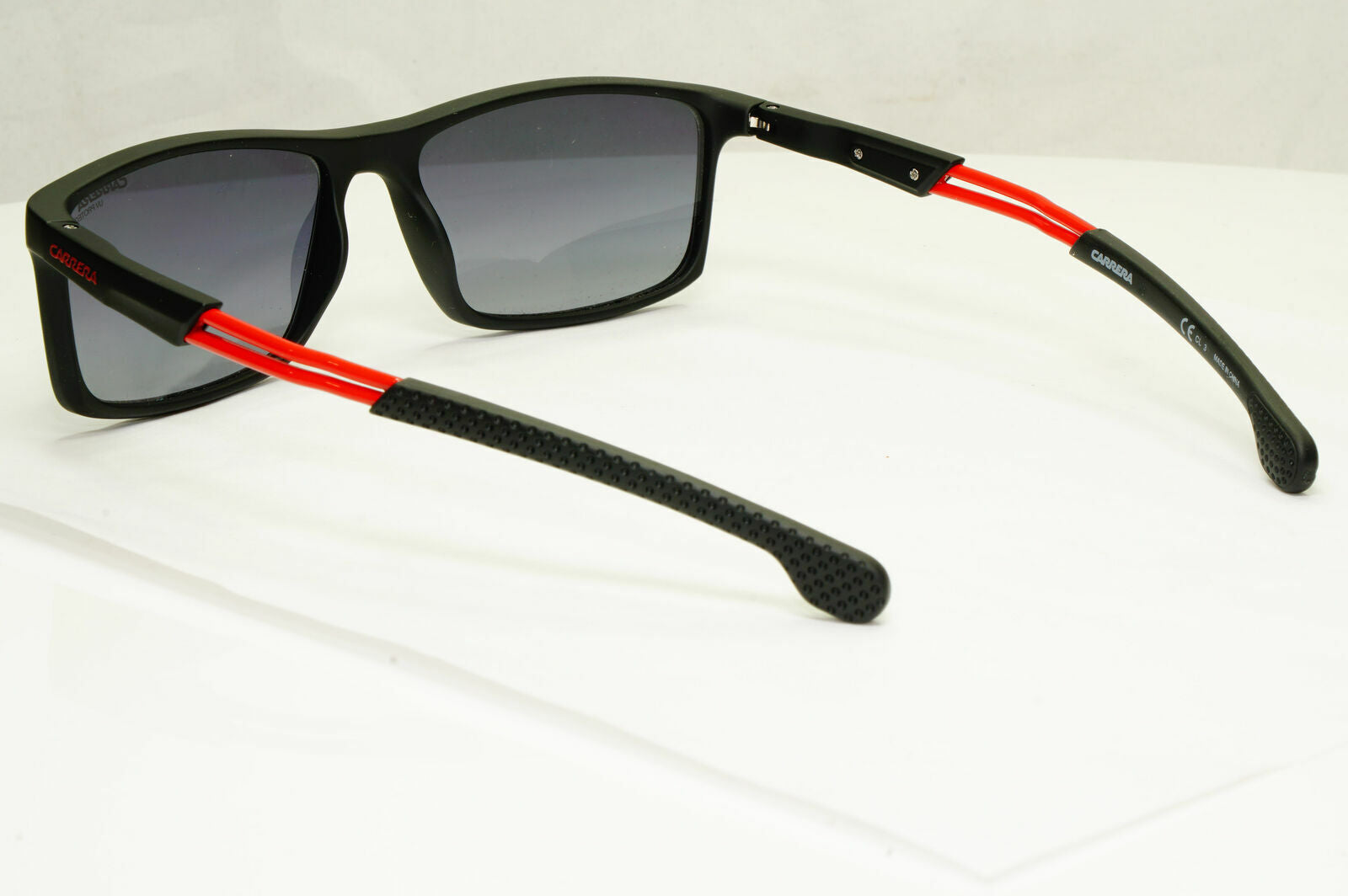 Carrera Sunglasses Black Gradient Smoke Red Square Rectangle 4016 0039O Sport