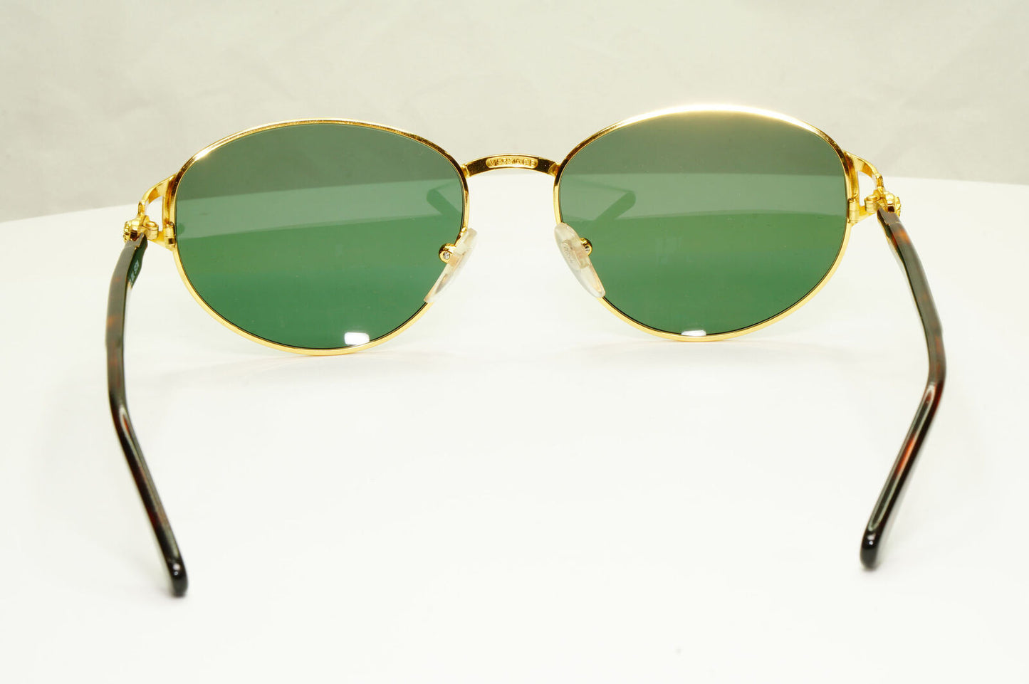 Gianni Versace 1995 Vintage Gold Medusa Green Brown Sunglasses MOD G28 COL 03L
