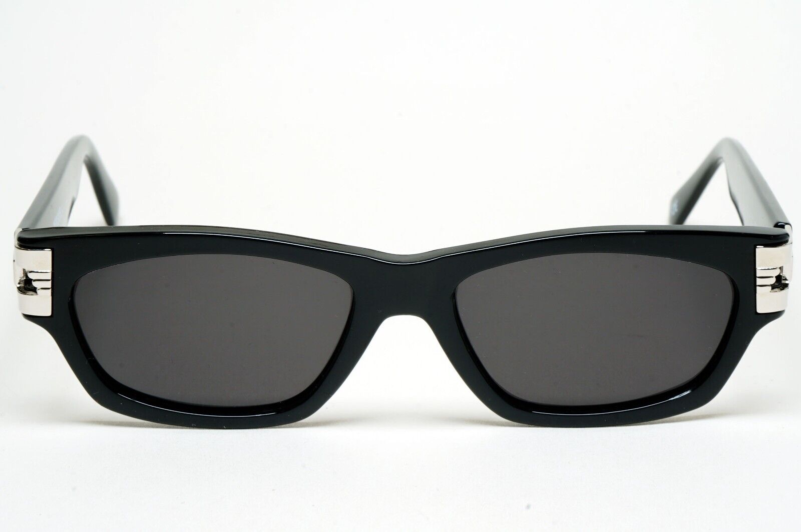 Versus Sunglasses 1996 by Gianni Versace Vintage Black Silver MOD E29 COL 852