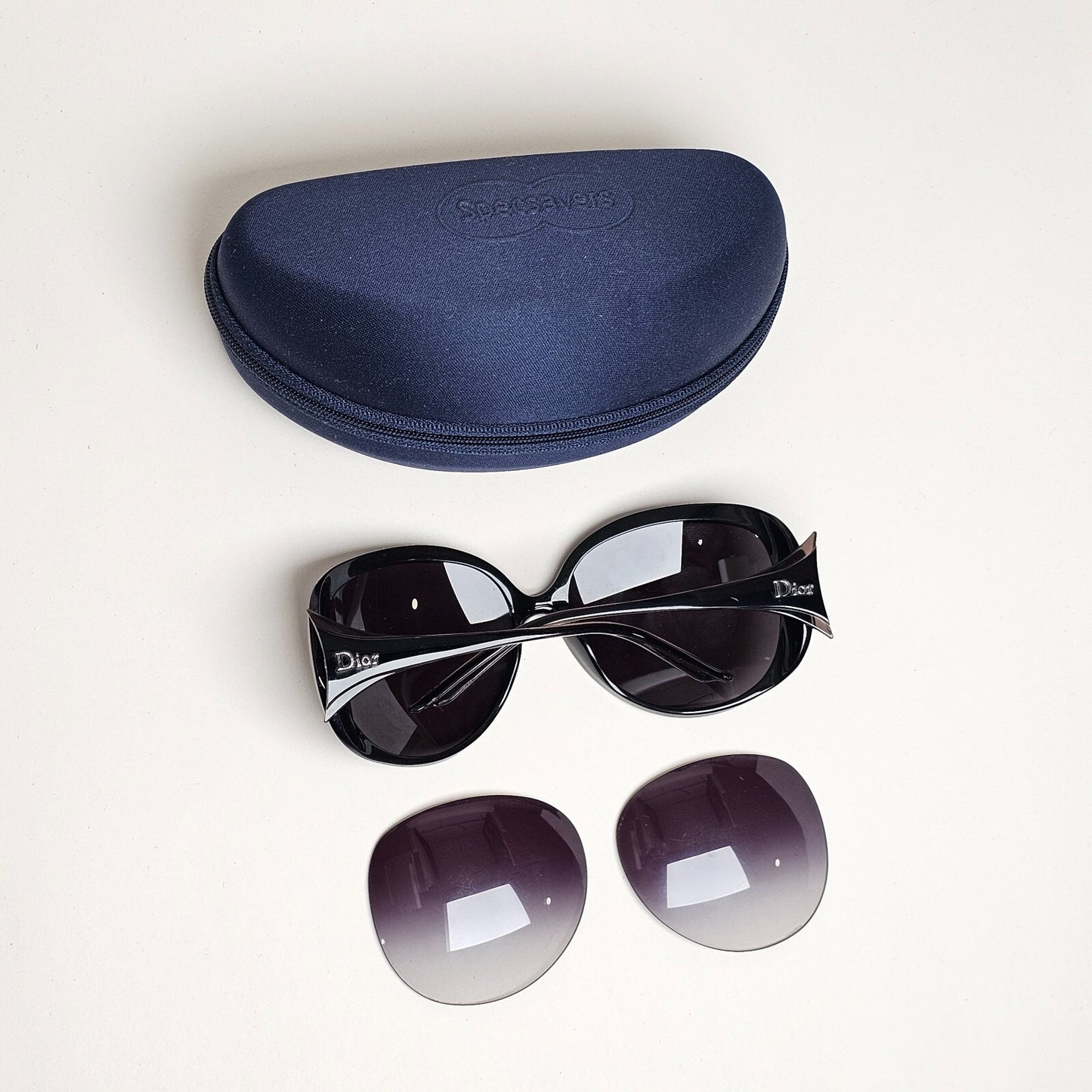 Dior Sunglasses Cocotte Black Square Large Glossy I5WJJ 63mm 130225