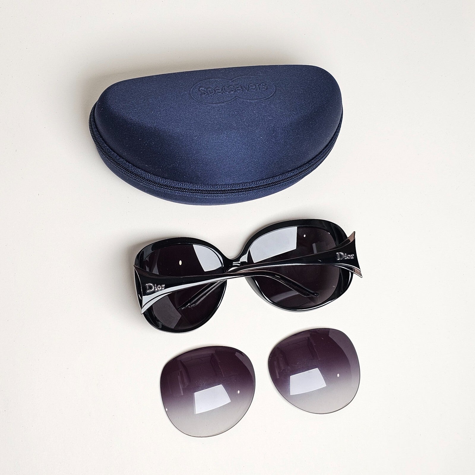 Dior Sunglasses Cocotte Black Square Large Glossy I5WJJ 63mm 130225