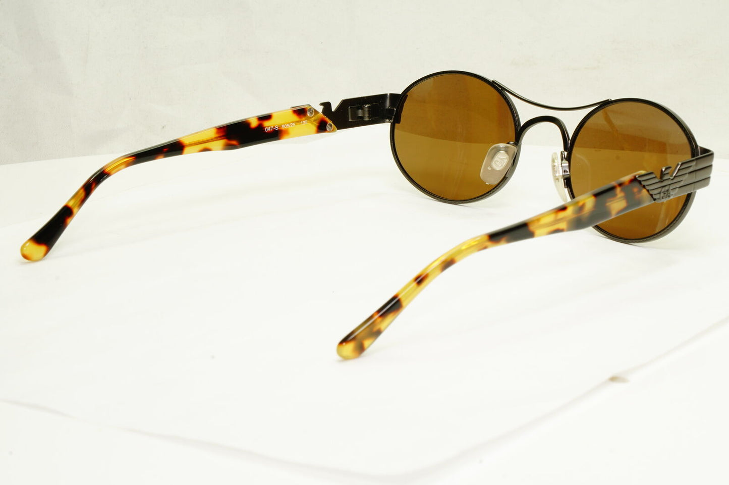 Emporio Armani 1997 Vintage Sunglasses Mens Womens Gunmetal Eagle 047 905/26