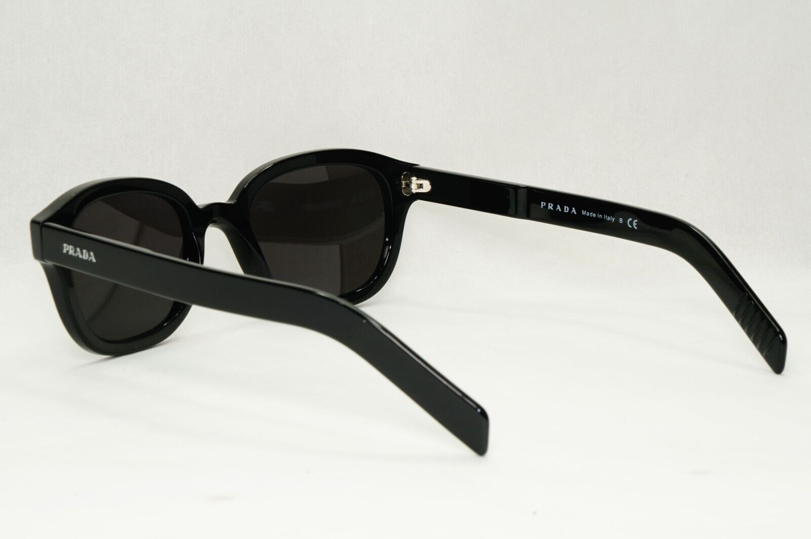 Prada Sunglasses Black Glossy Thick Rims Square PR11WV VPR 11W 1AB-1O1 50mm