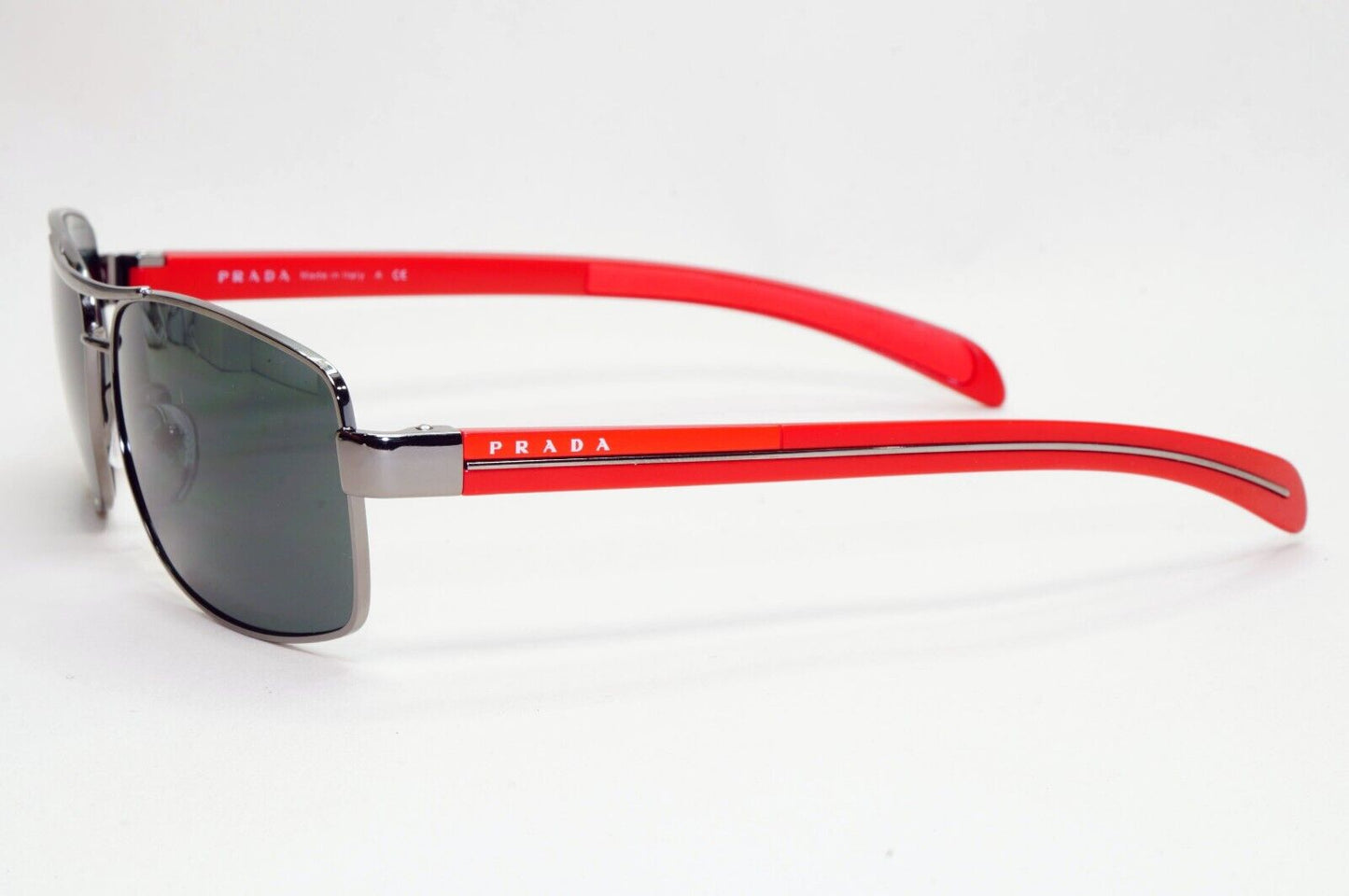 Prada Sunglasses 2010 Vintage Gunmetal Red Grey PS50LS SPS 50L 5AV-1A1 151024