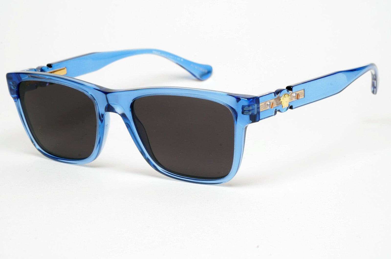 Versace Sunglasses Black Blue Transparent Gold Medusa MOD VE 3303 5415 53mm