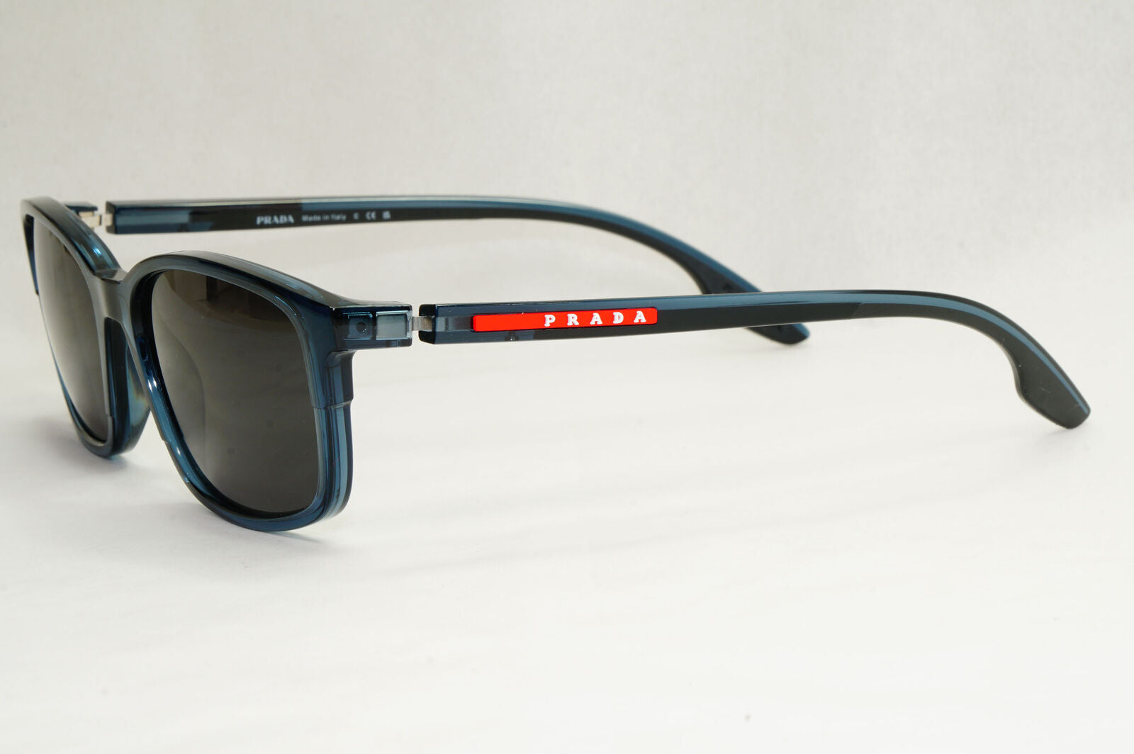 Prada Sunglasses Blue Transparent Black Square PS01PV VPS 01P CZH-1O1 54mm