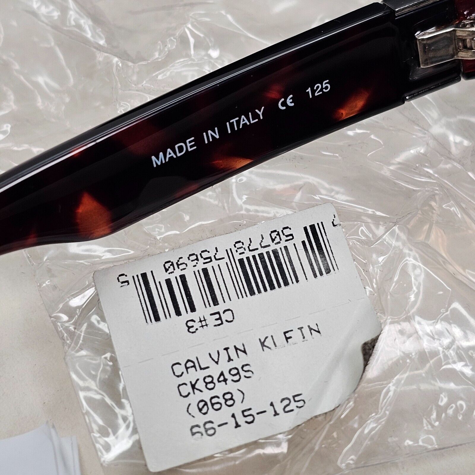 Calvin Klein Sunglasses 2005 Vintage Brown Tortoise Green Wrap 849S 068 121124