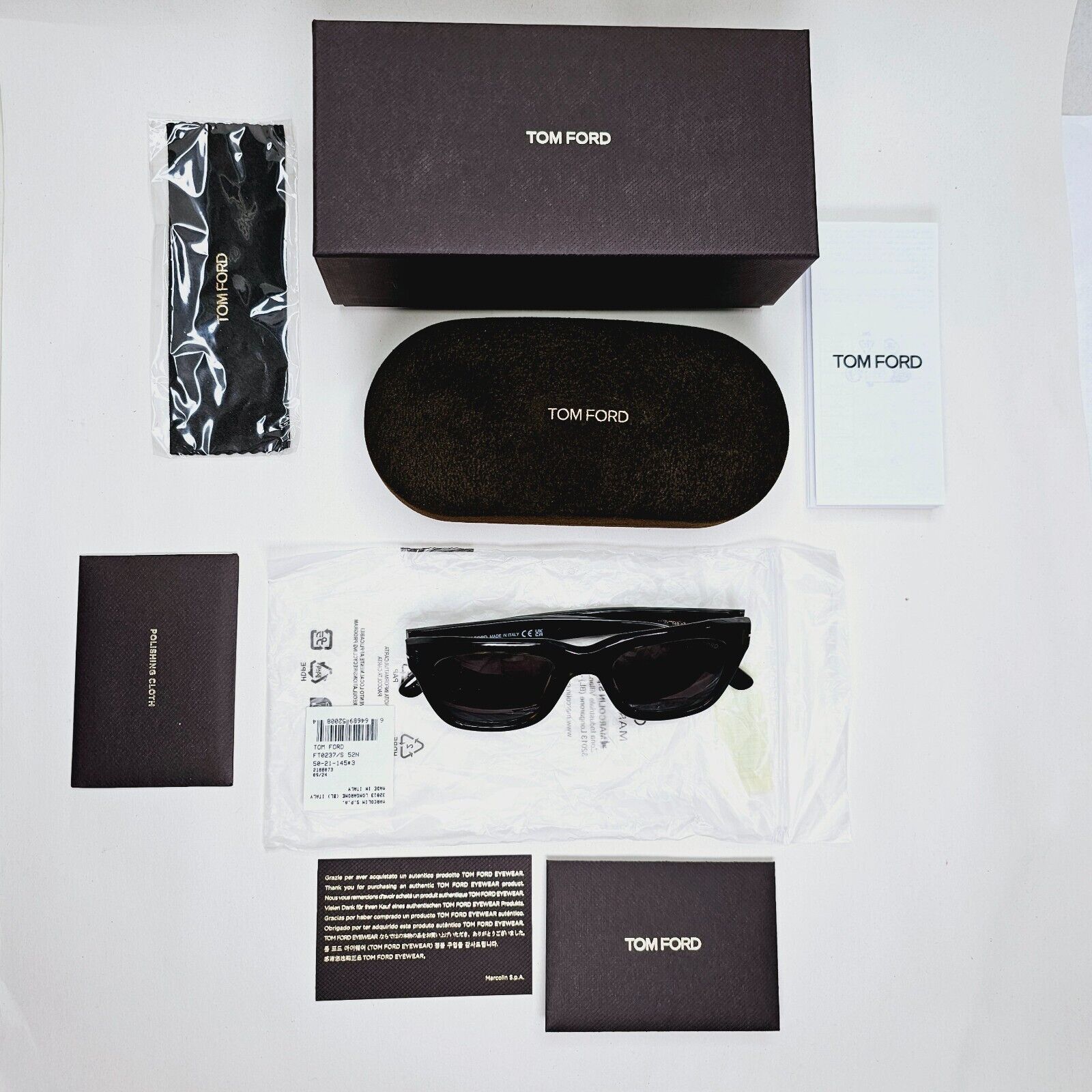 Tom Ford Sunglasses Snowdon Brown Green James Bond Spectre TF237 FT0237 52N 50mm
