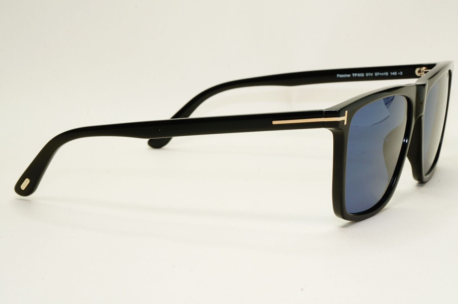 Tom Ford Sunglasses Fletcher Black Blue Square Gold FT0832 TF 832 01V 57mm