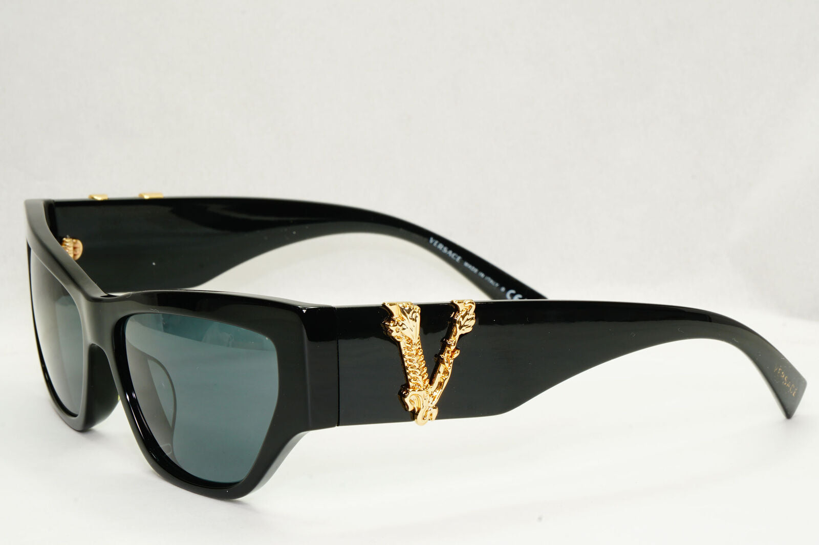 Versace Sunglasses Black Gold V Grey Square MOD VE 4383-F GB1/87 56mm