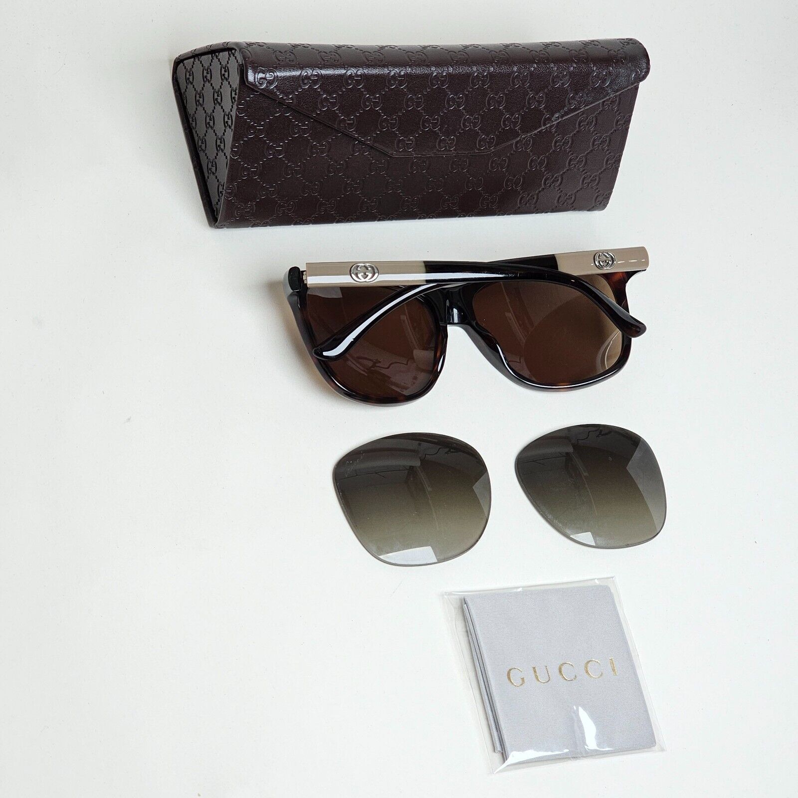 Gucci Sunglasses 2013 Vintage Brown Tortoiseshell Square GG 3613/S 6F4HA 070125