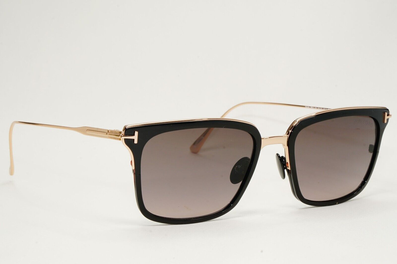 Tom Ford Sunglasses Hayden Titanium Black Gold Grey Square TF 831 01K FT0831