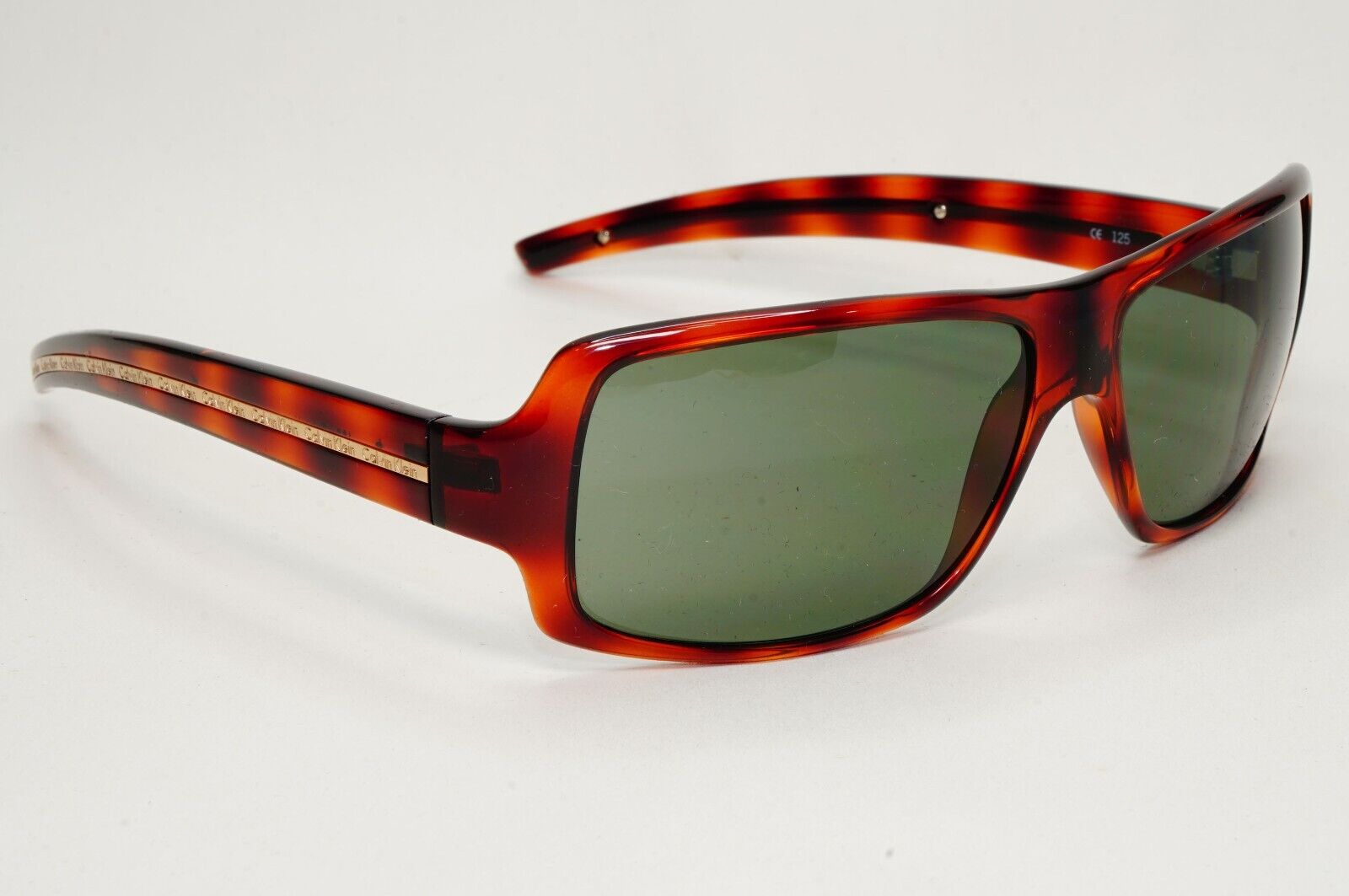 Calvin Klein Sunglasses 2005 Vintage Brown Green Gold Rectangle 688S 110 121124