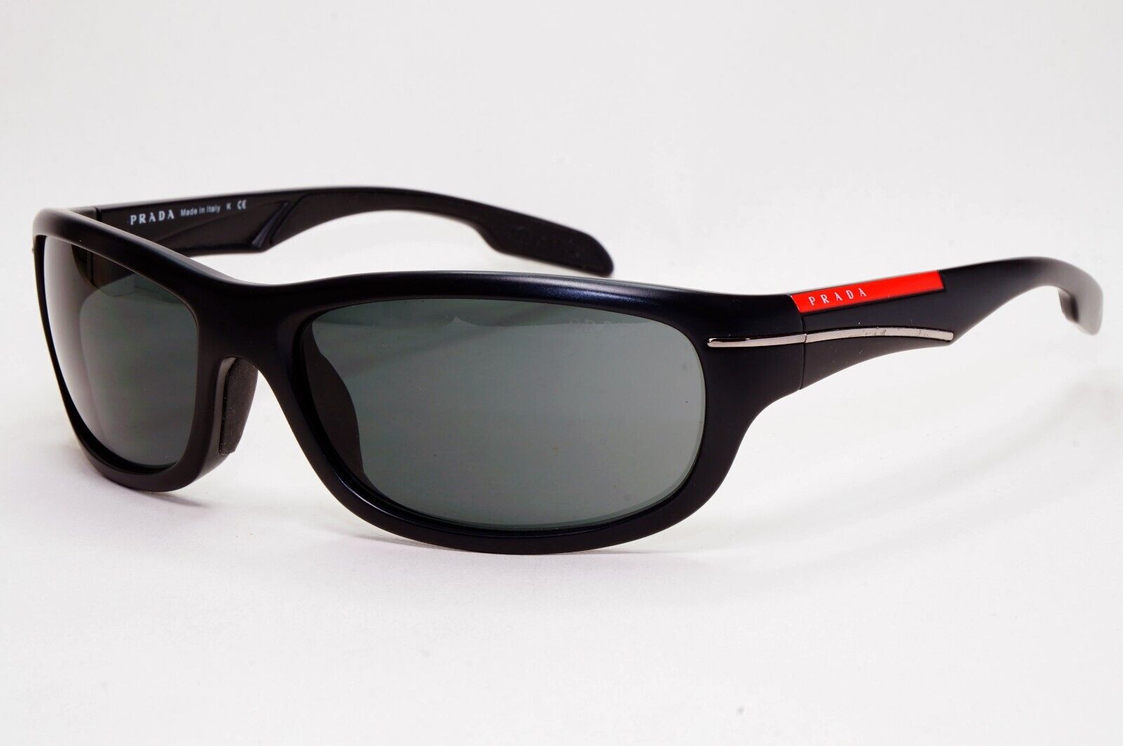 Prada Sunglasses 2011 Vintage Black Grey Wrap PS02NS SPS 02N 1BO-1A1 061024