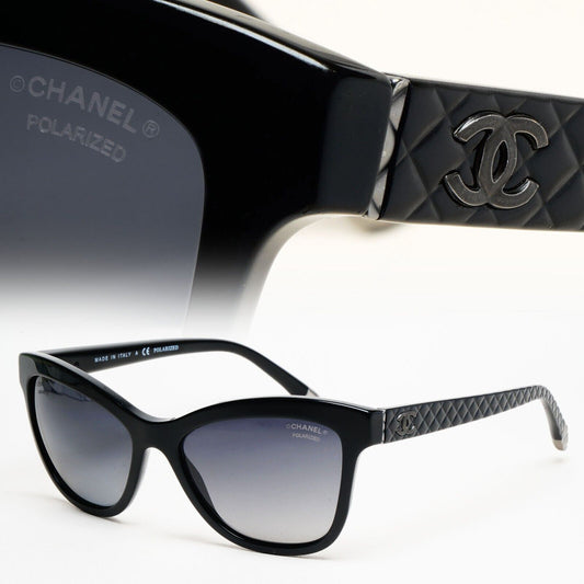 Chanel Sunglasses Polarized Black Grey Gradient Square 5330 c.501/S8 56mm 241124