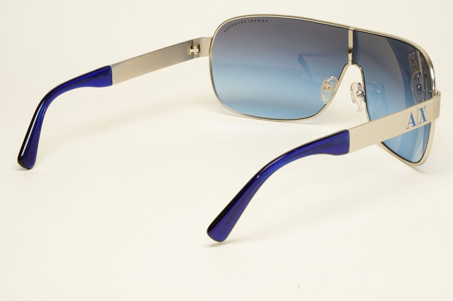 Armani Exchange Sunglasses 2015 Silver Blue Shield AX 2008 6020/4L [a] 221124