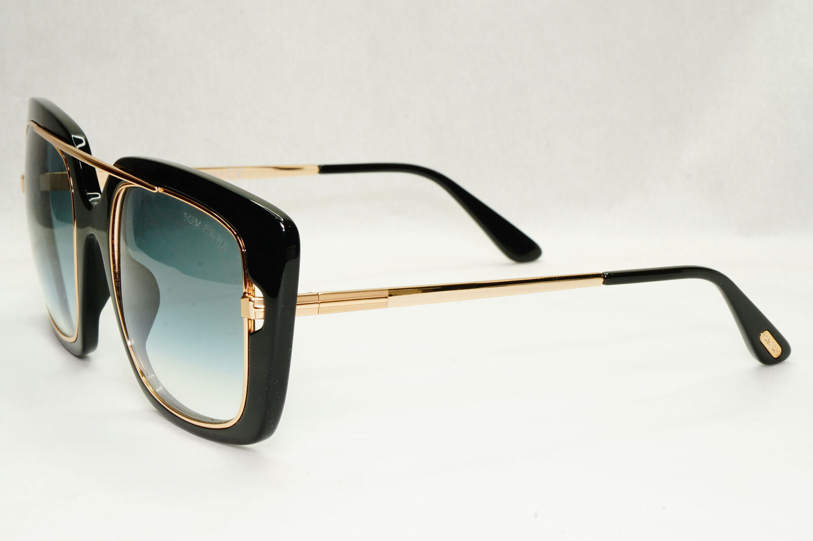 Tom Ford Sunglasses Marissa-02 Black Gold Blue Gradient Square FT0619 TF619 01B