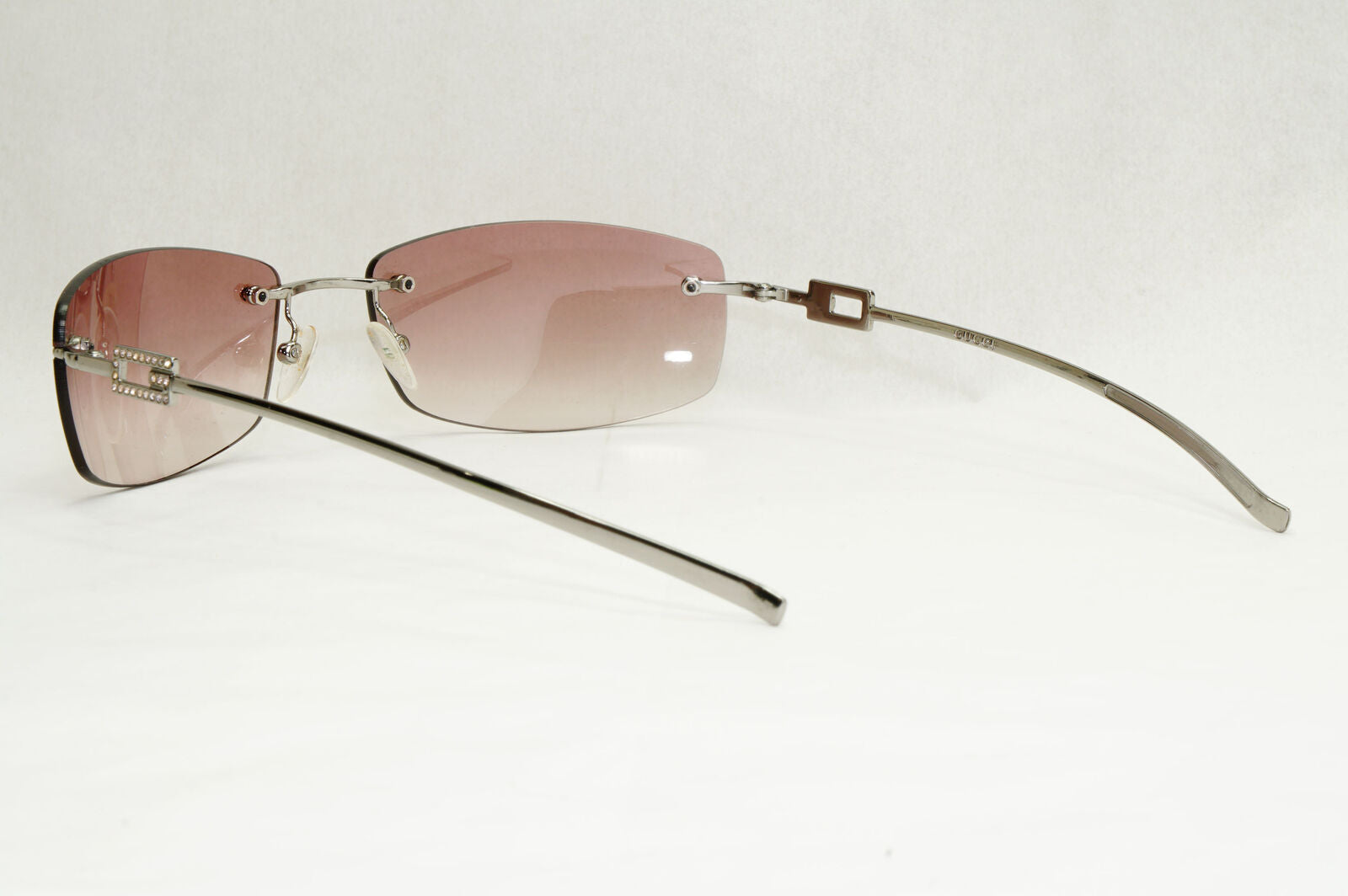 Gucci Sunglasses 1997 Vintage Rimless Silver Brown GG 1784/S 6LB1N 070224