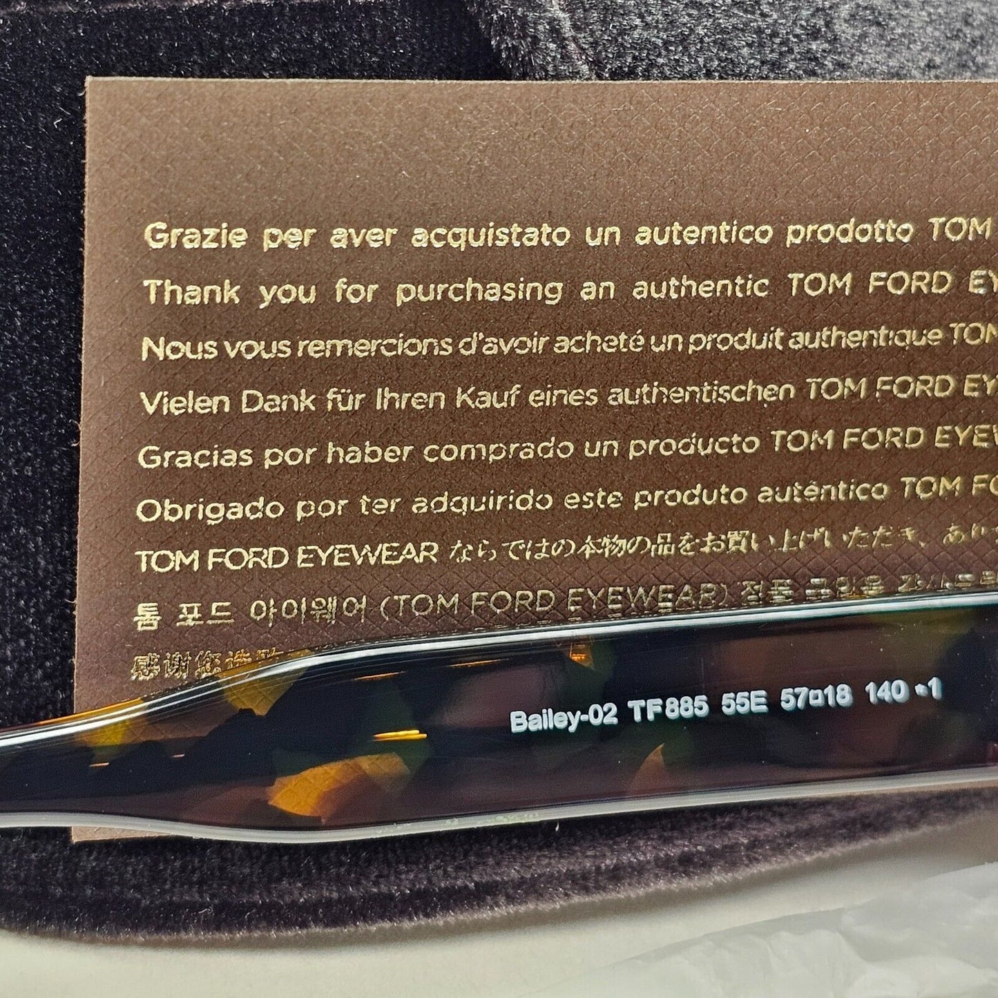 Tom Ford Sunglasses Bailey-02 Brown Tortoise Yellow Square FT0885 TF 885 55E