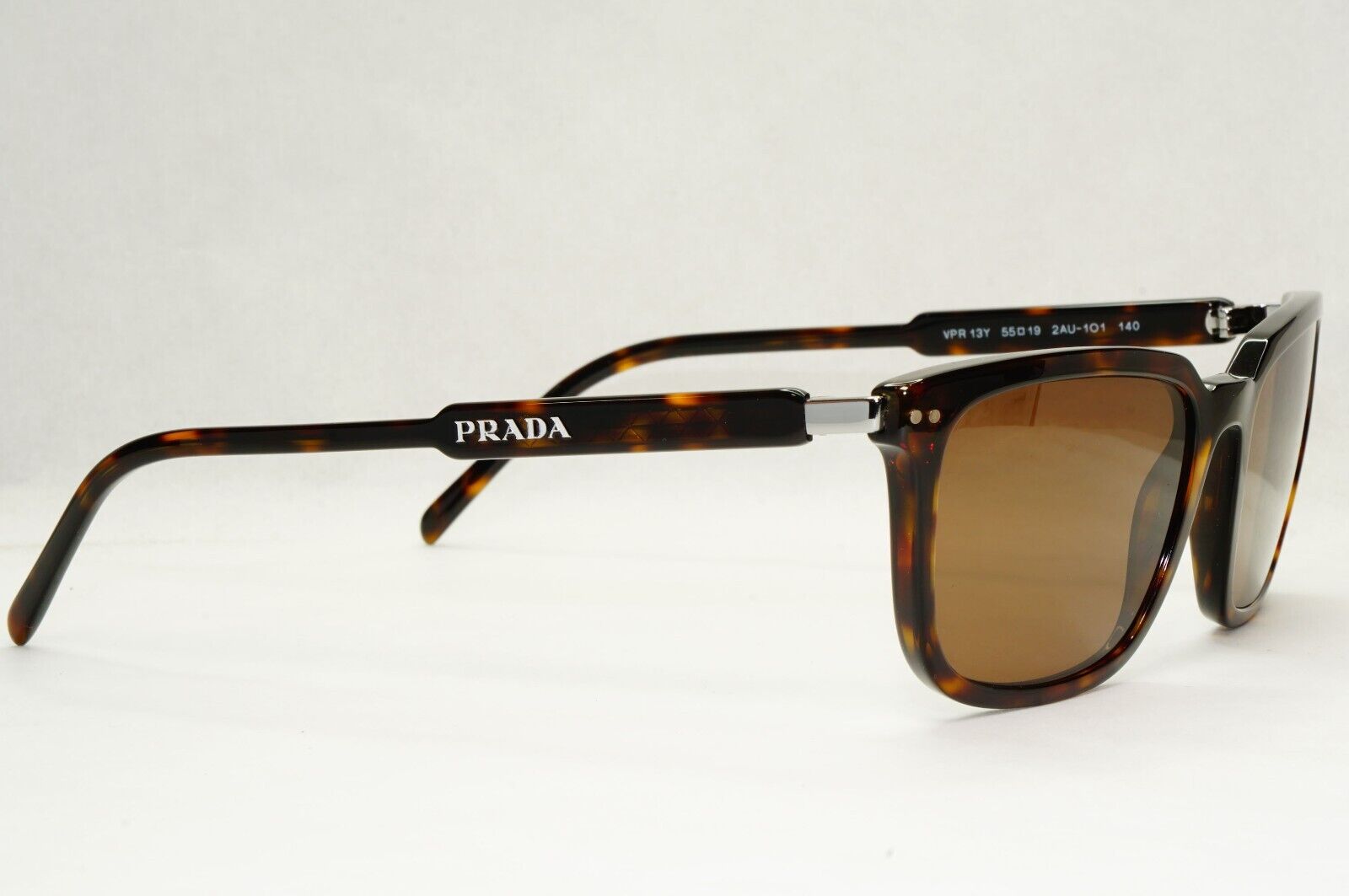 Prada Sunglasses Brown Havana Square Tortoiseshell VPR 13Y PR13YV 2AU-1O1 55mm
