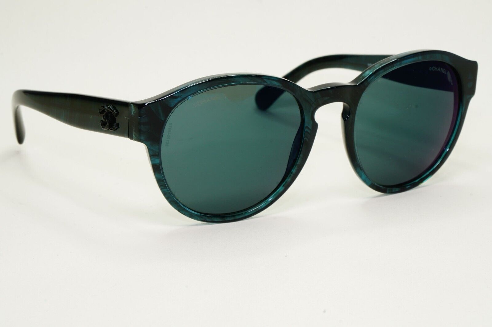 Chanel Sunglasses Dark Green Teal Marble Designer Fashion 5359 c.1570/Z6 54mm
