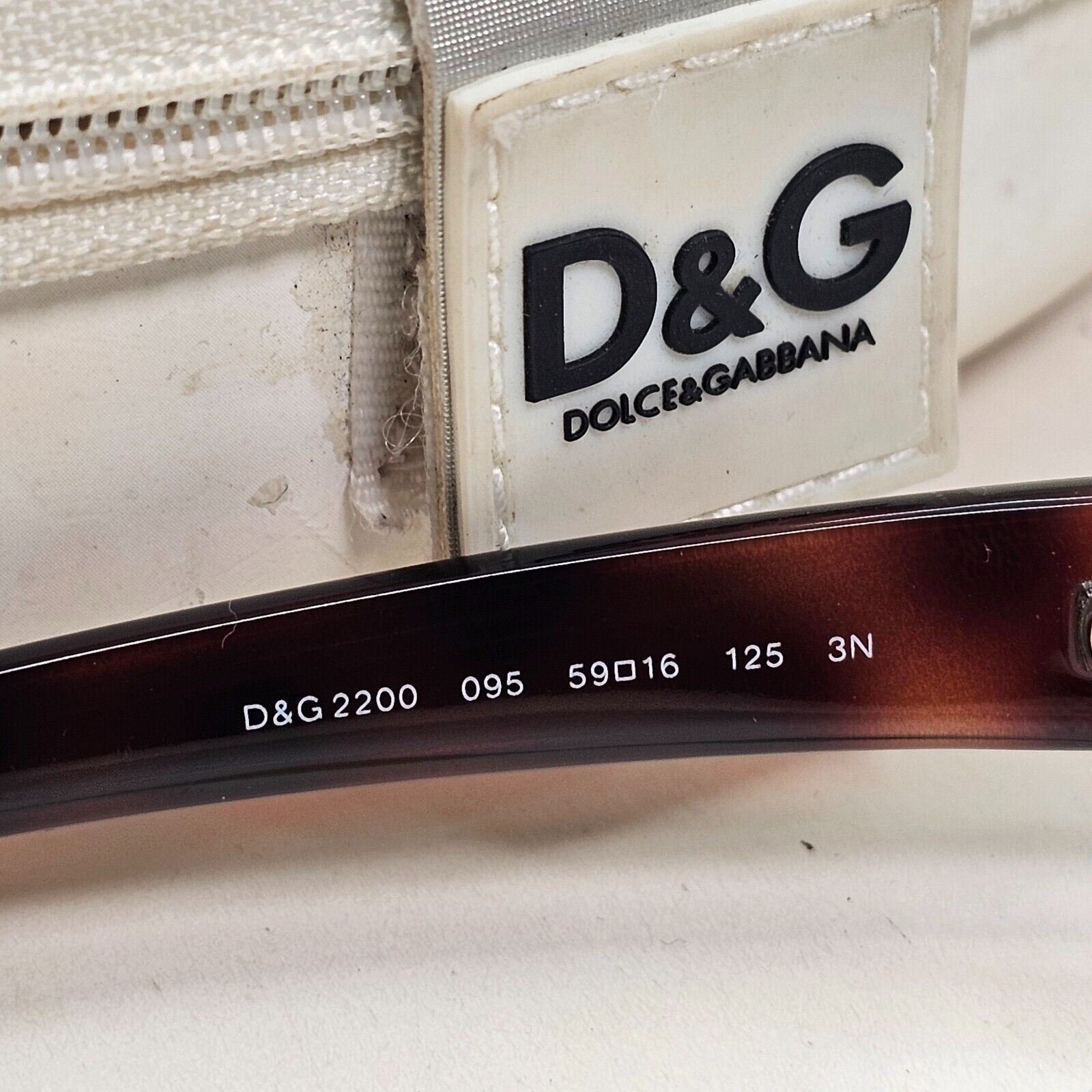 Dolce & Gabbana Sunglasses 2008 Vintage Brown Tortoise Wrap D&G 2200 095 031124