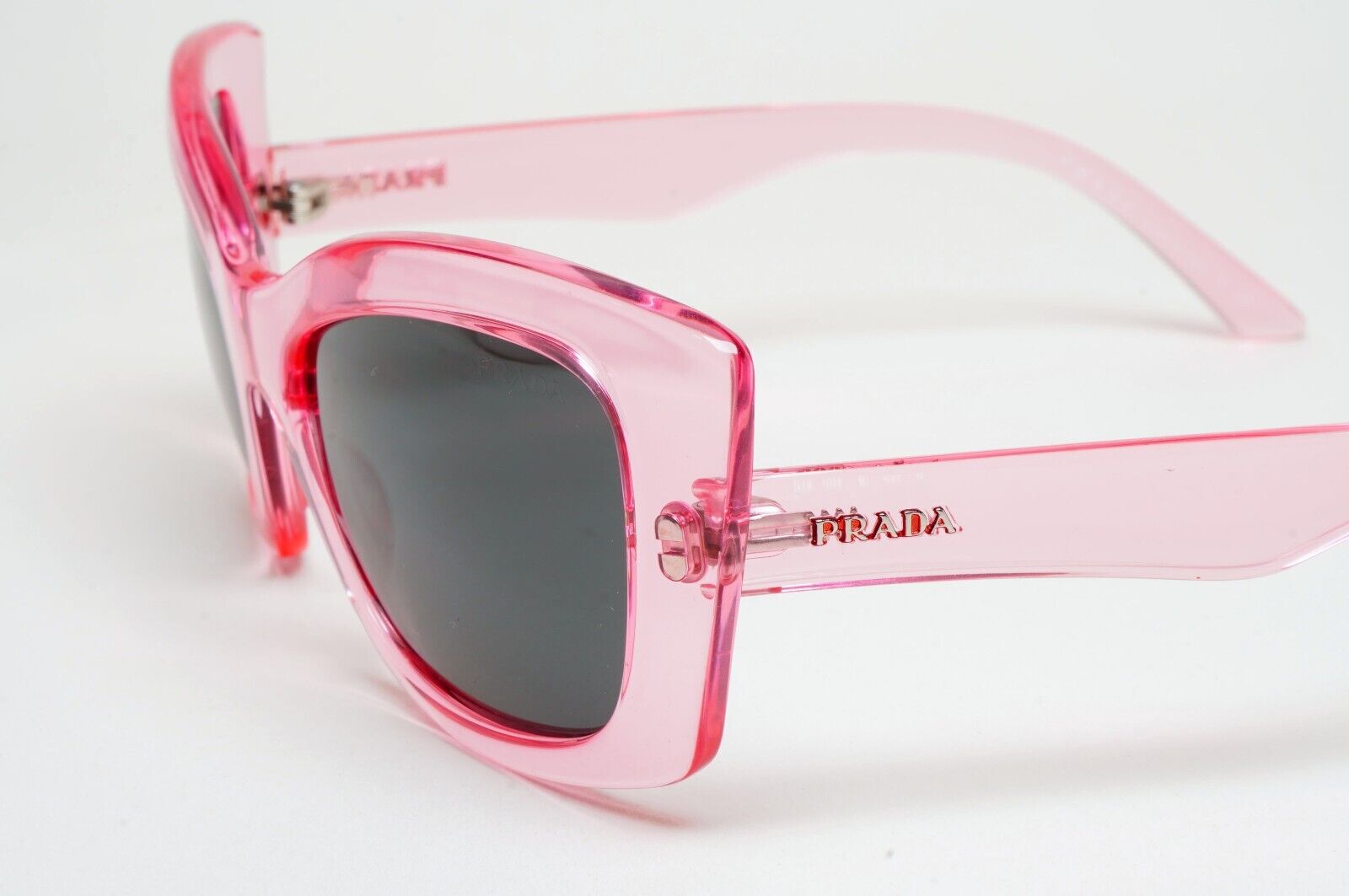 Prada Sunglasses 2018 Pink Transparent Cat Eye PR19MS SPR 19M ABH-1A1 060125