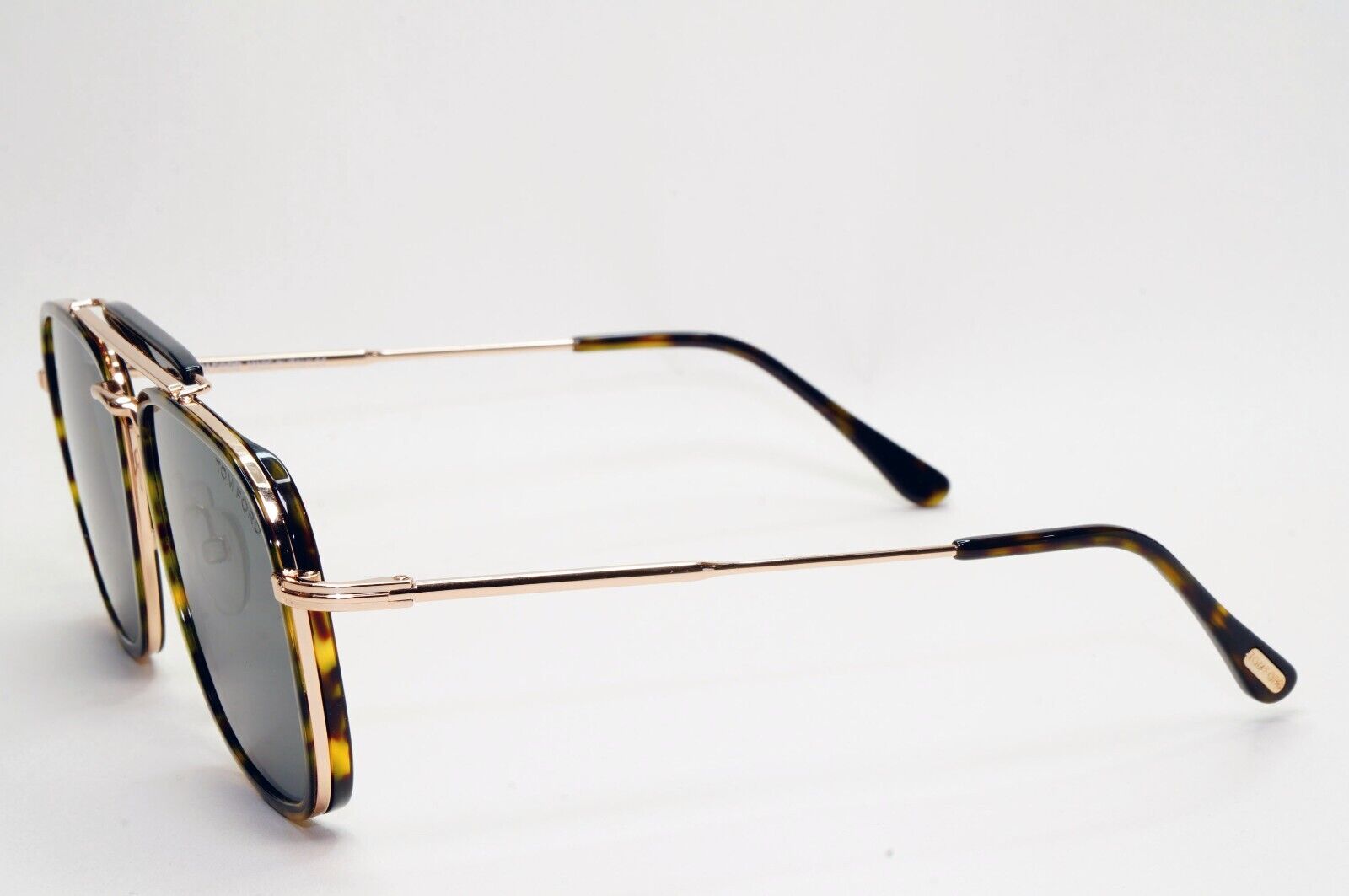 Tom Ford Sunglasses Huck Gold Brown Grey Navigator Square FT0665 TF 665 52A 56mm
